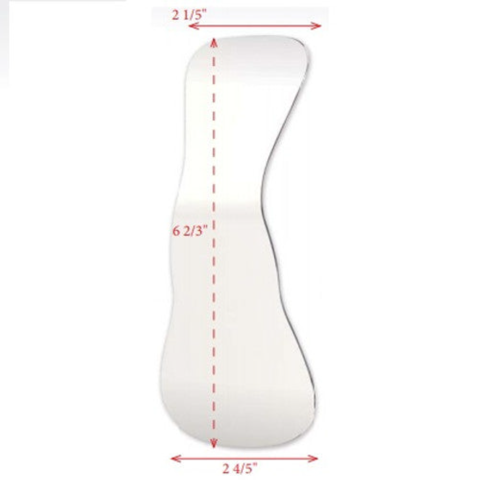 Angled Photograpy Mirrors, Single-Sided, Narrow Adult/Child Occlusal   (2 1/5”x 6 2/3”x 2 4/5”), IPM-5NB