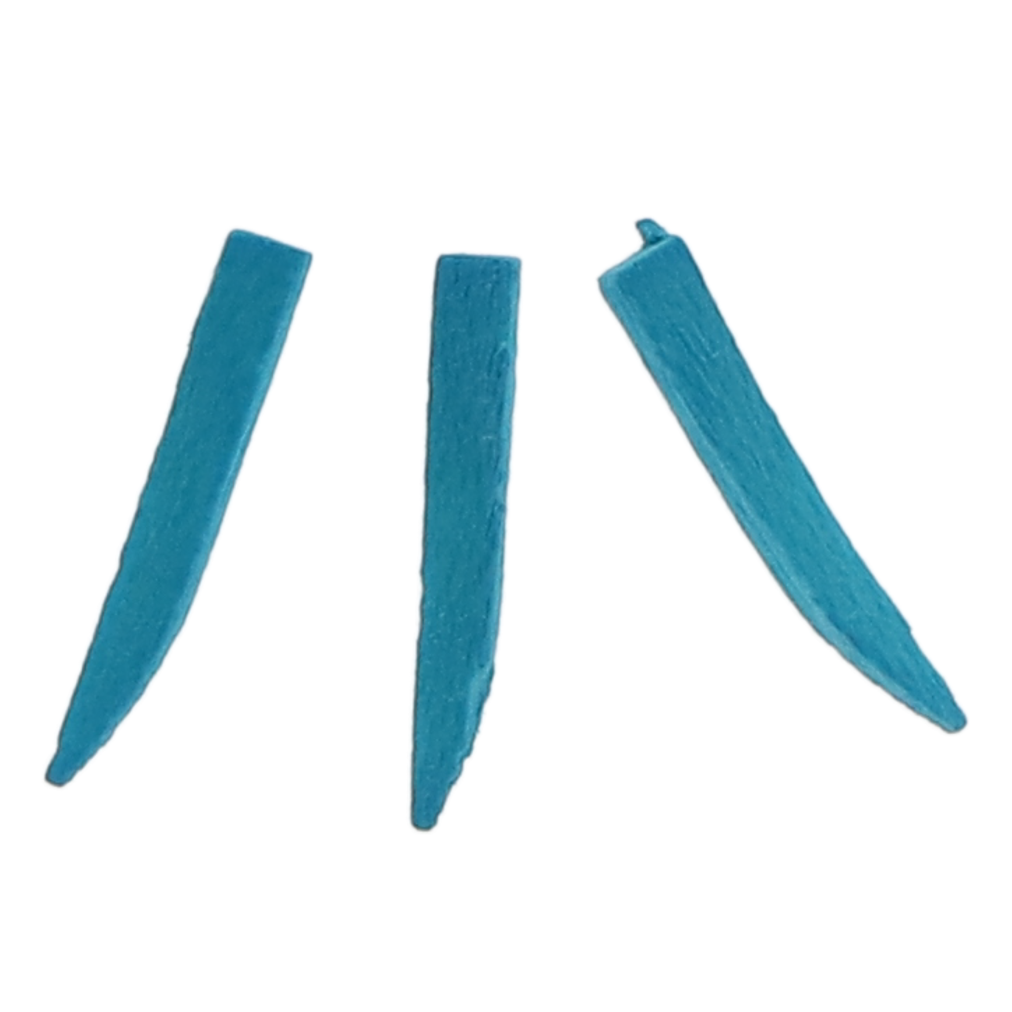 Contoured Wood Wedges Refill, 12 mm, Blue, 100/Pack, 95112