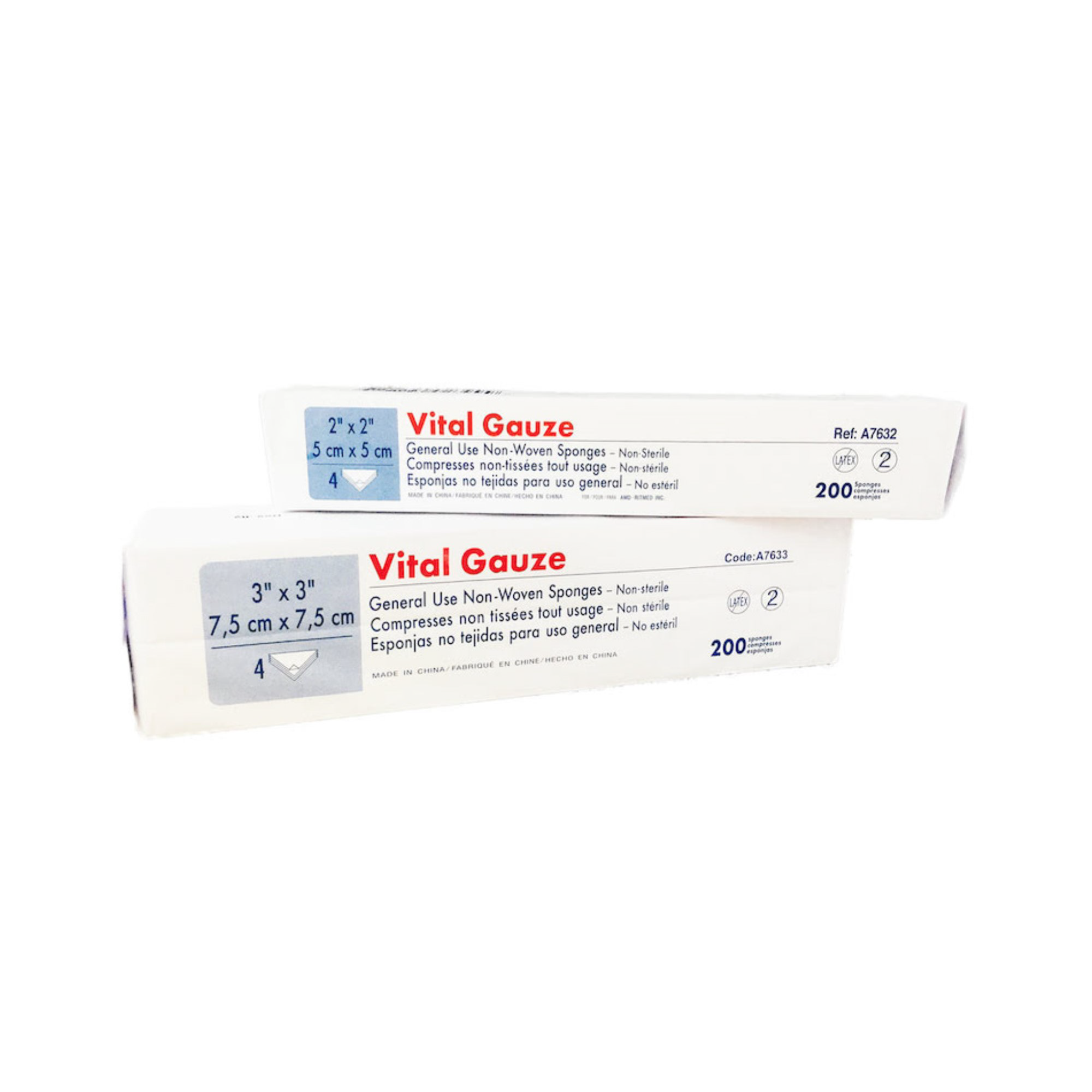Vital gauze, Non woven, NS sponge, 3x3, 4000/pk