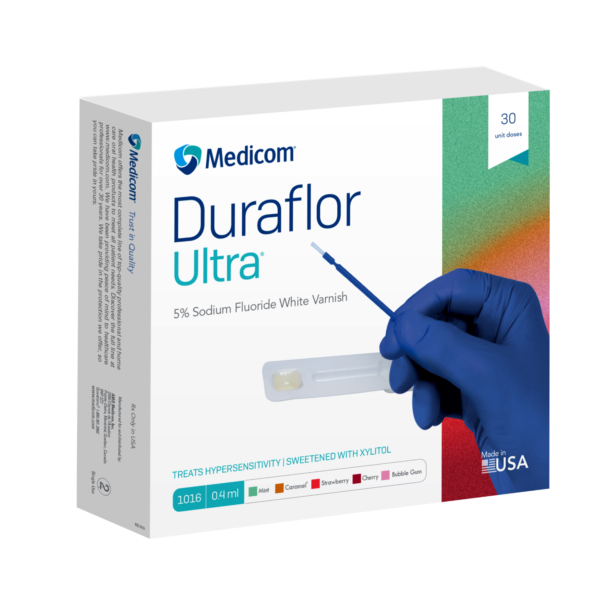 Duraflor Ultra 5% Sodium Fluoride Varnish 0.4mL x 30 Bubble Gum