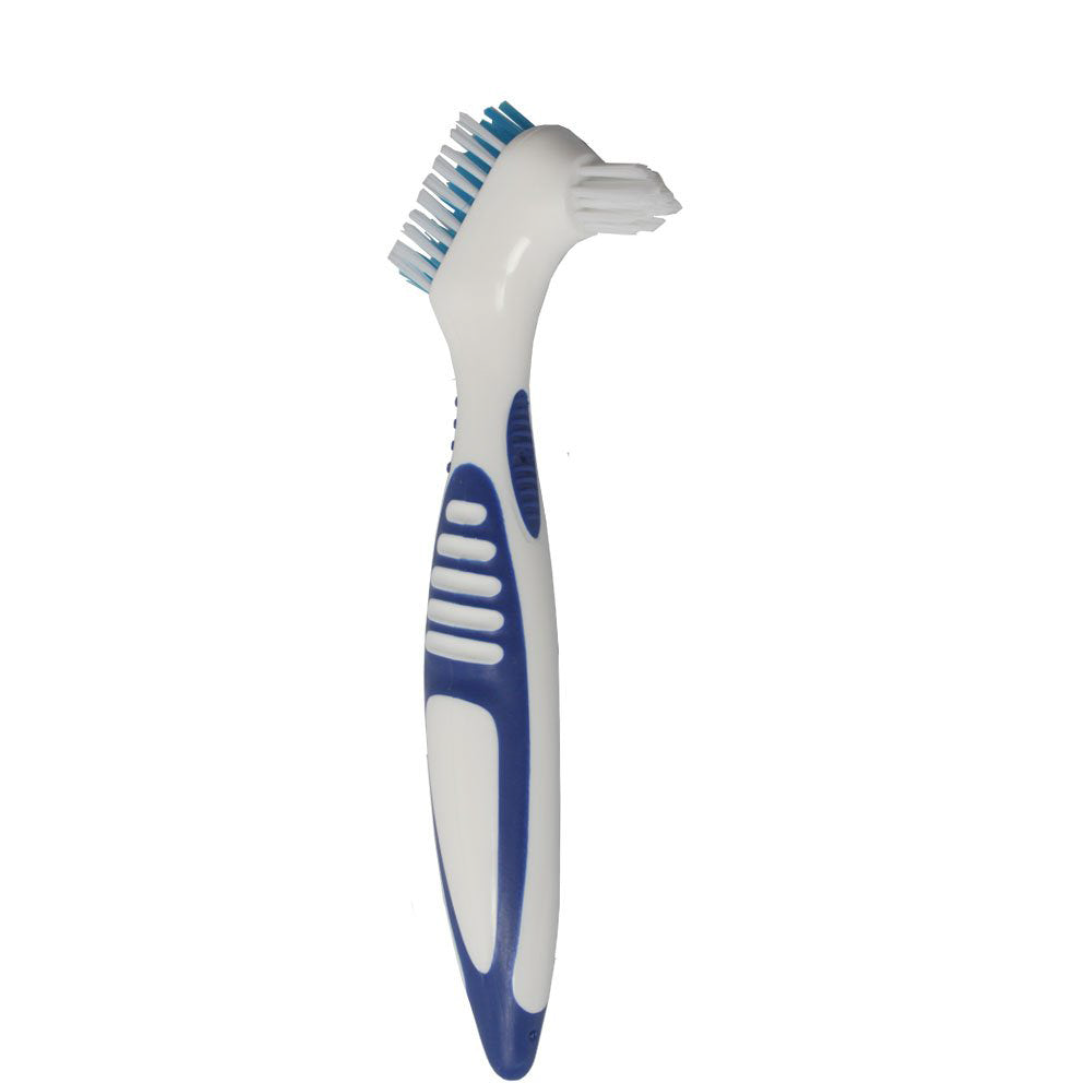 CareBrush, Denture Brushes, Premium, Dual-Action, Blue, 12/Pk, 20042-A