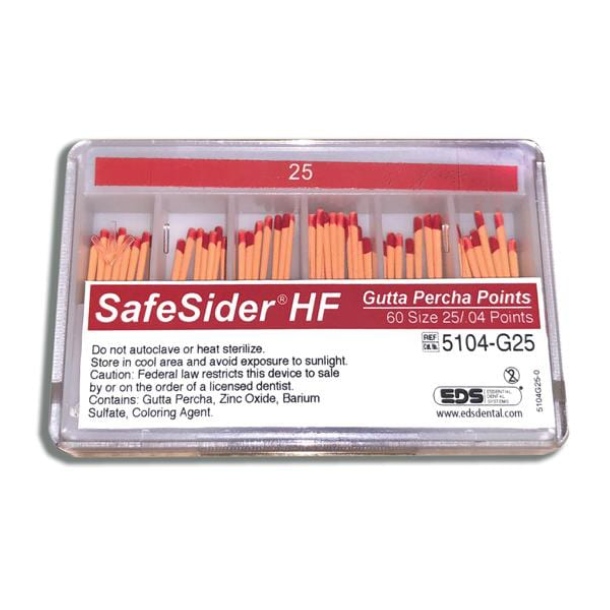 EDS - SafeSider HF Rotary Gutta Percha Points 25mm #04 60/Pk