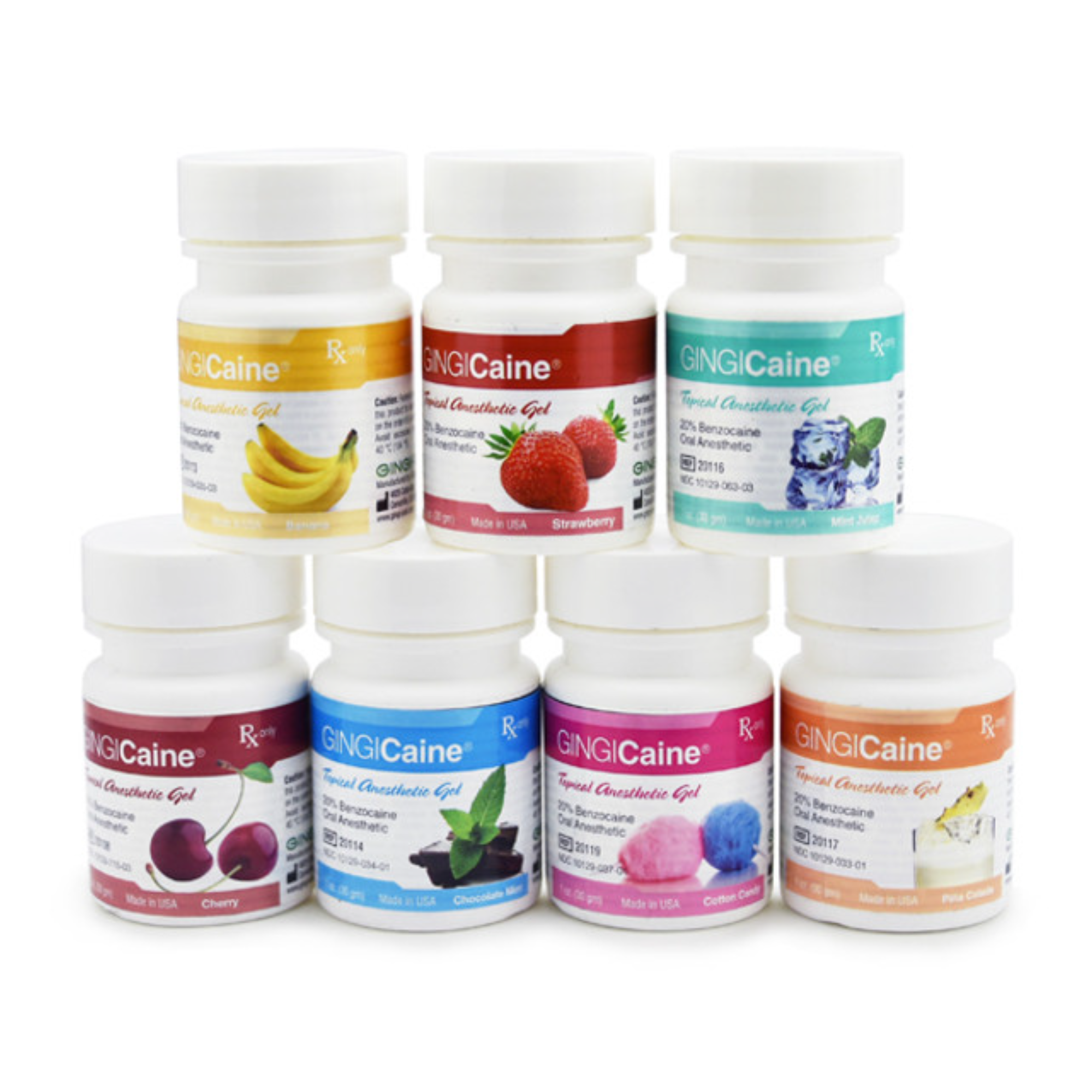 Gingi-Pak, Gingicaine Topical Gel, Variety, 1/oz, 6/Pk, 20111