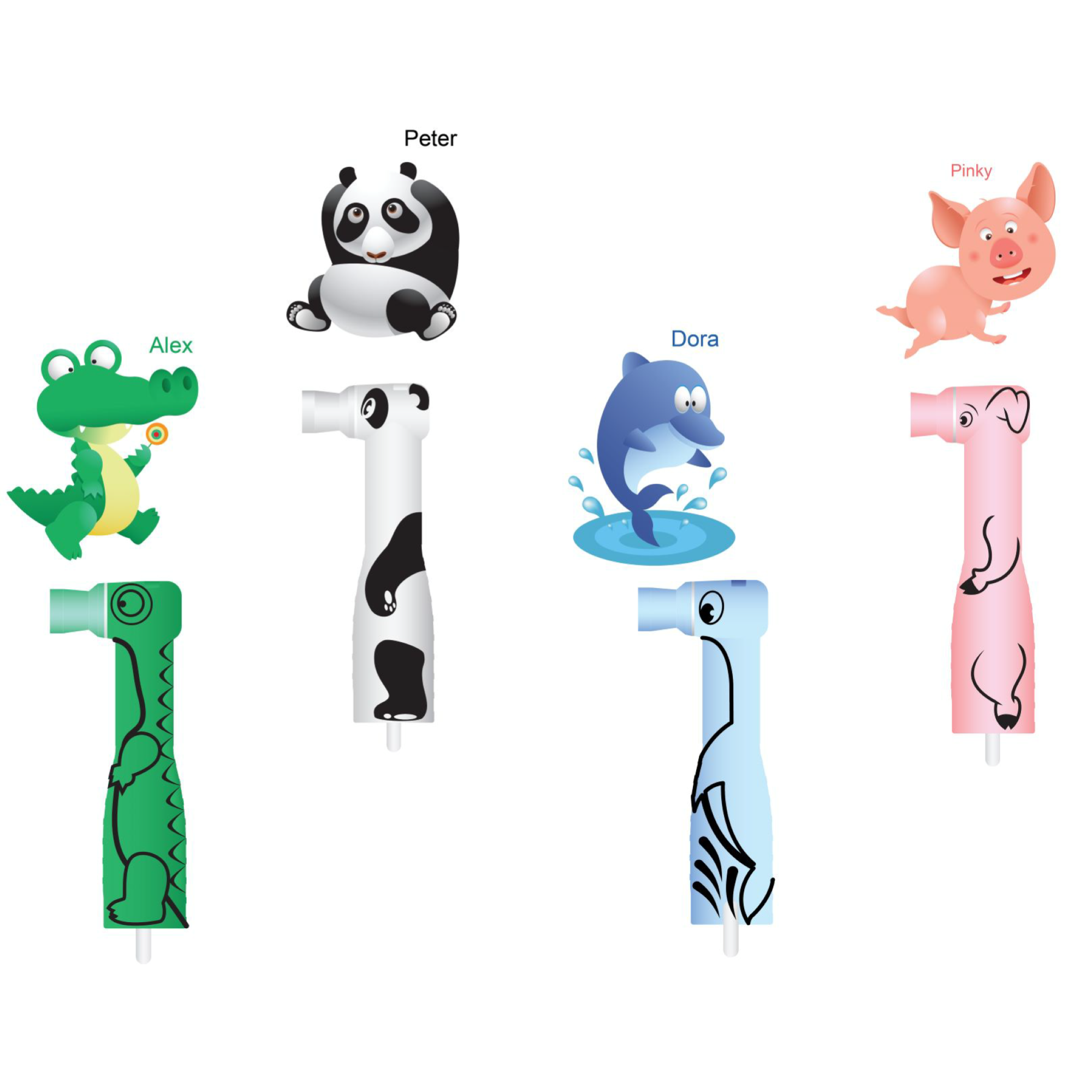 FUNimals Disposable Prophy Assorted 500/Pk