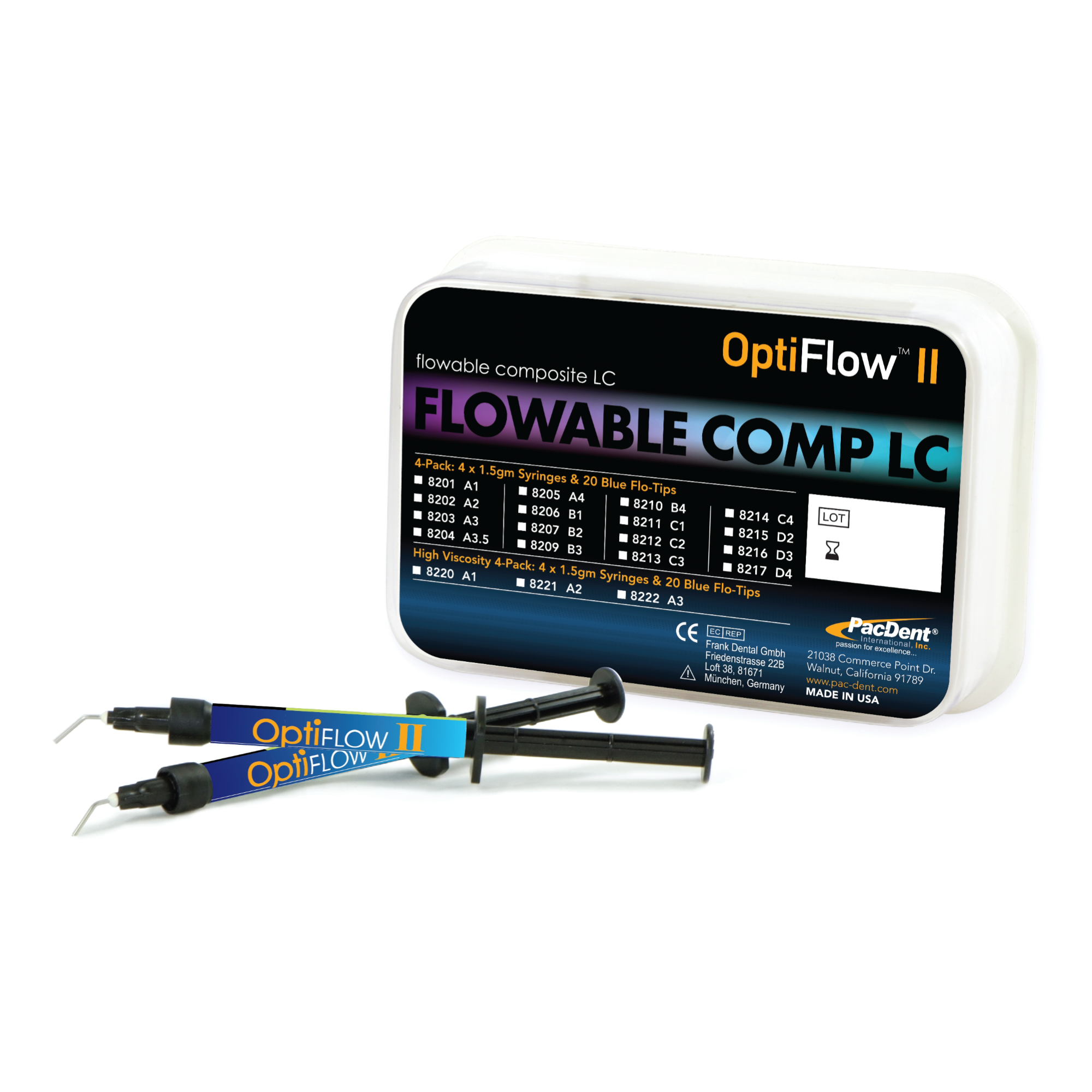 OptiFlow II Nano Flowable LC Syringes 4 x 1.5gm A2