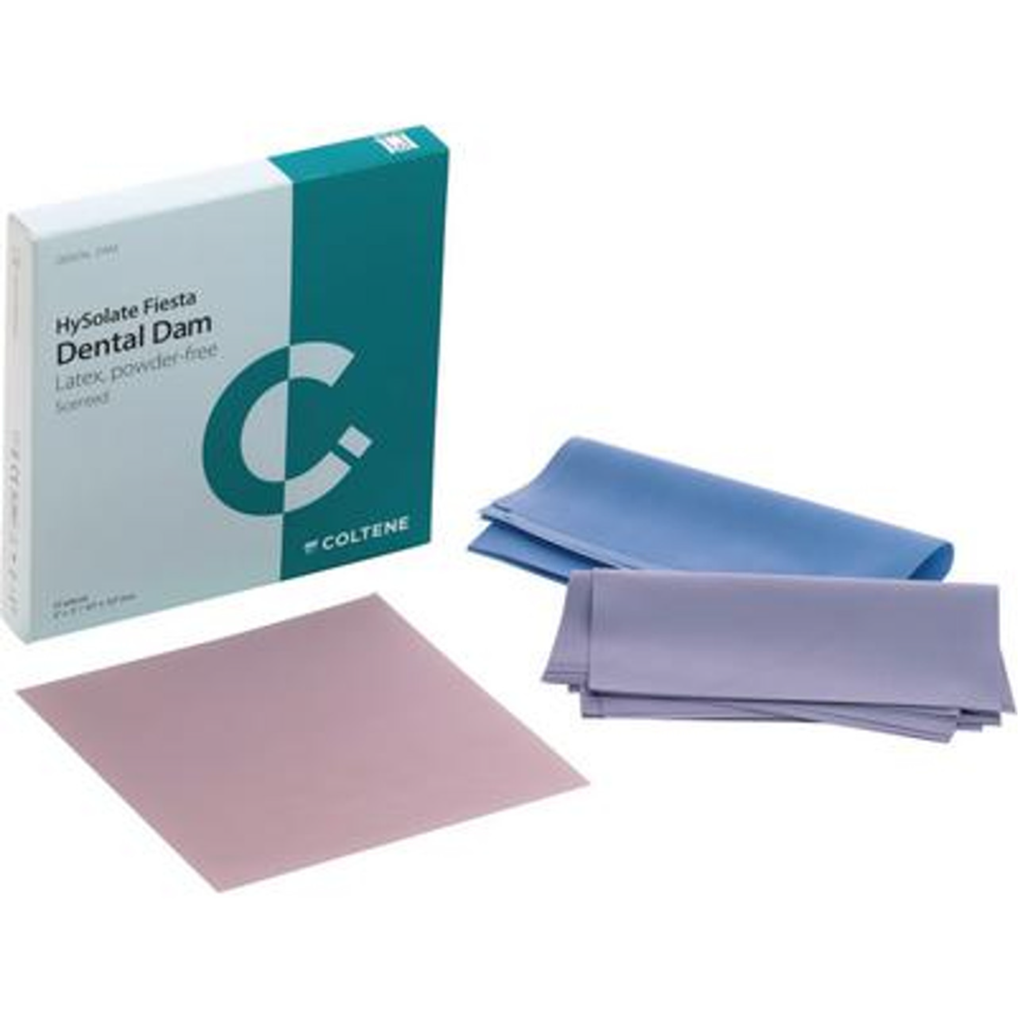 HySolate Fiesta Latex Dental Dam 5x5 Asst Thin 52/Pk