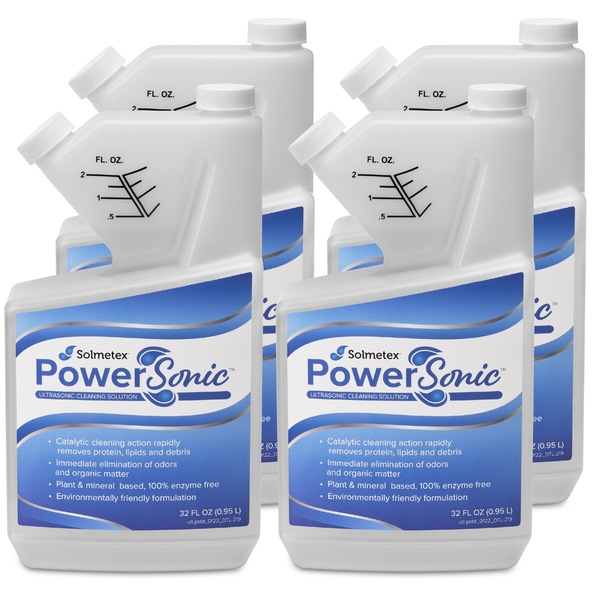 PowerSonic Ultrasonic Cleaning Solution 32oz Bottle x 4/Cs
