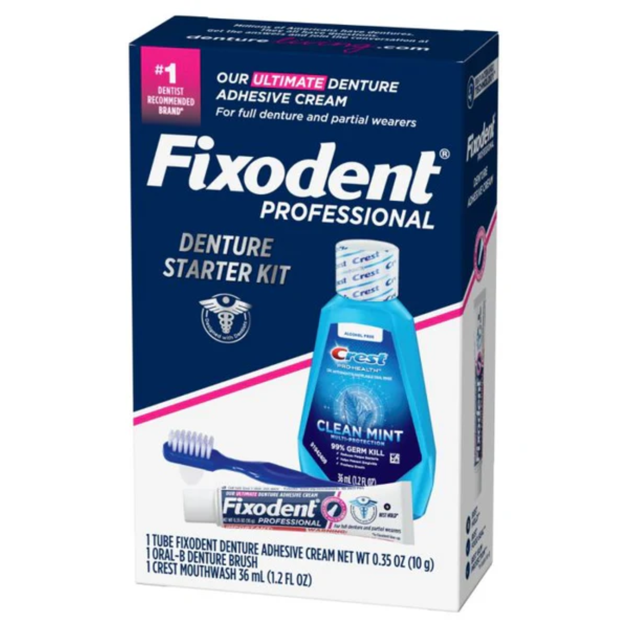 Fixodent Professional Denture Starter Kit 24/Case