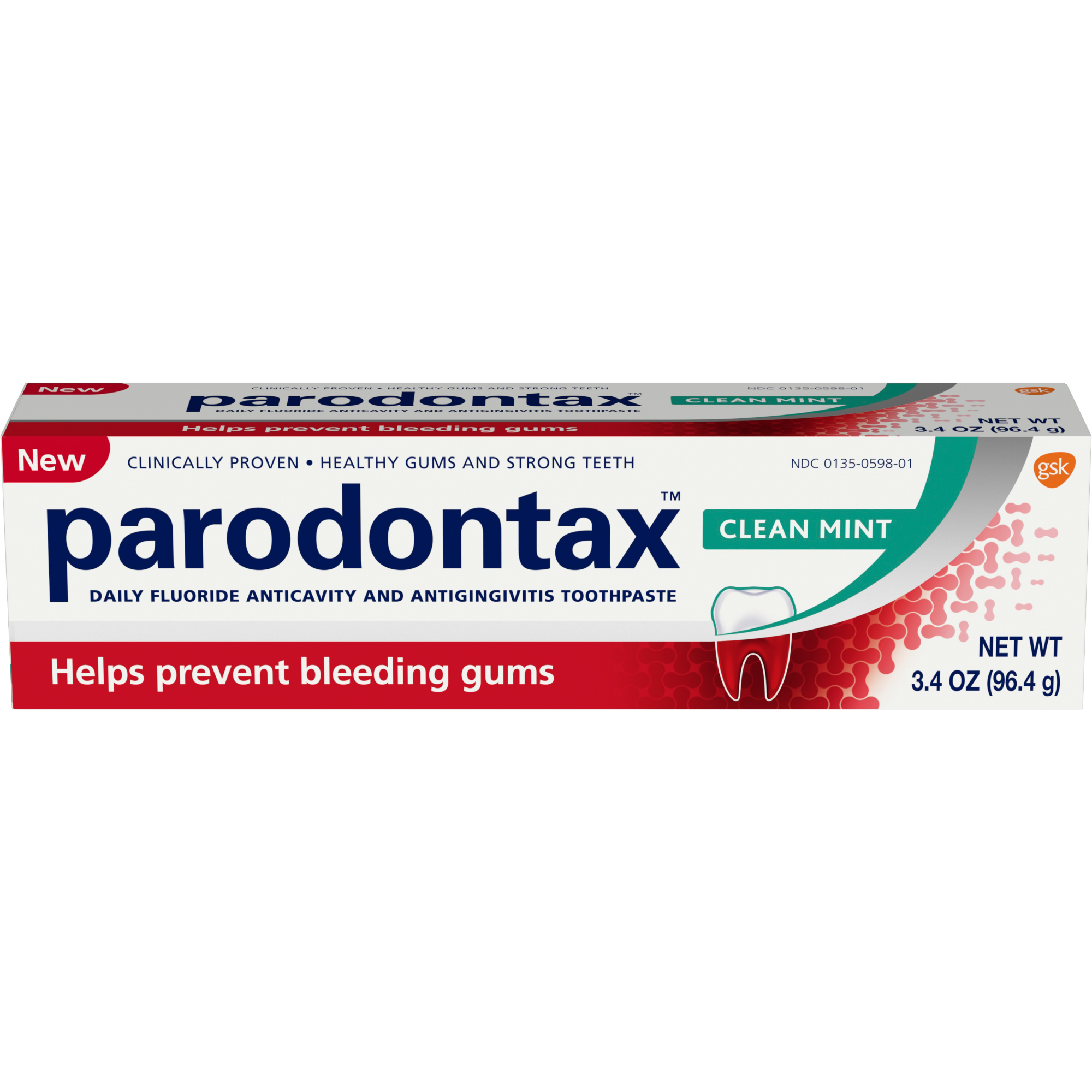 Parodontax Clean Mint Toothpaste 3.4oz 6/Pk x2/Cs