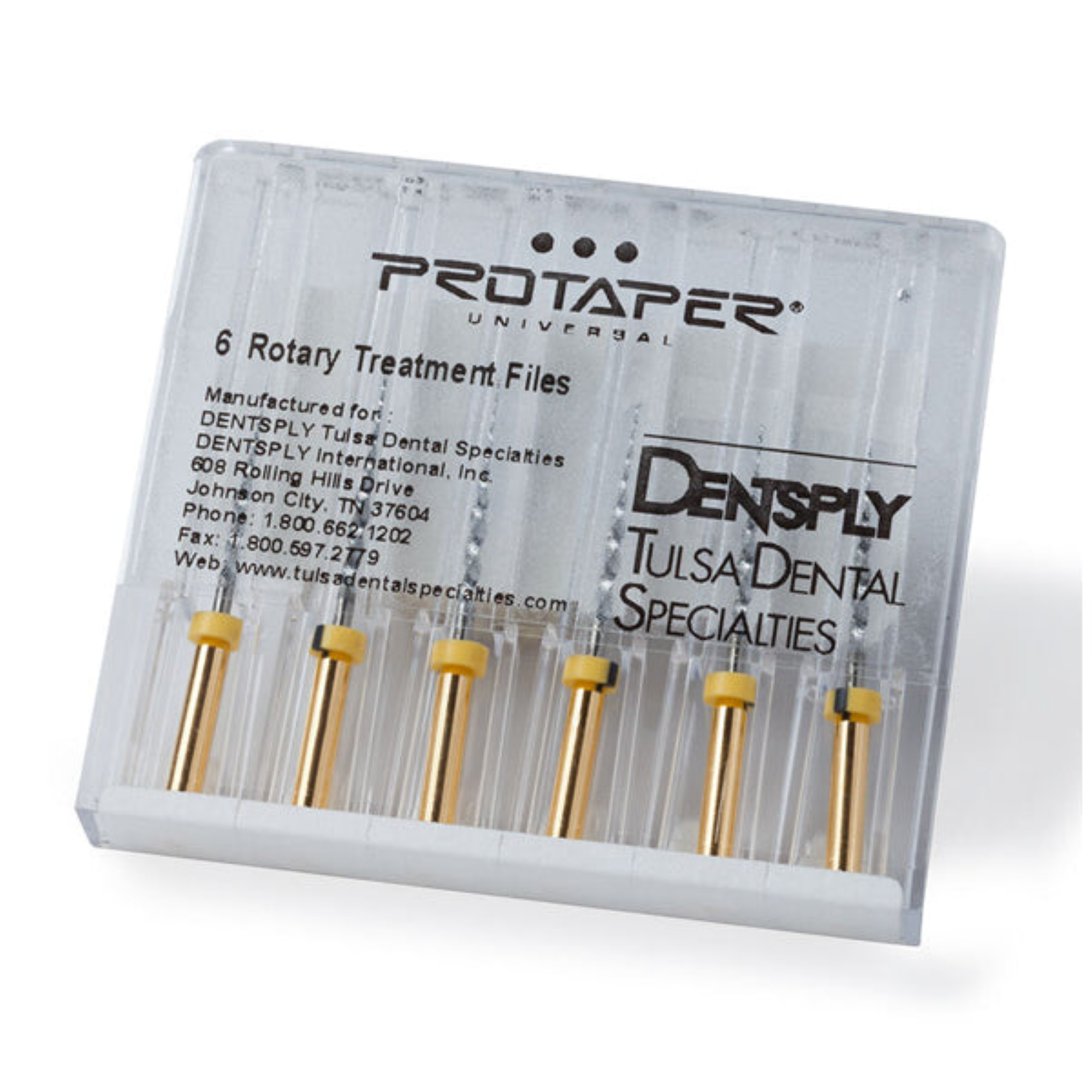 ProTaper Universal Rotary Files, 21 mm, F5, Double Yellow, 6/Pack