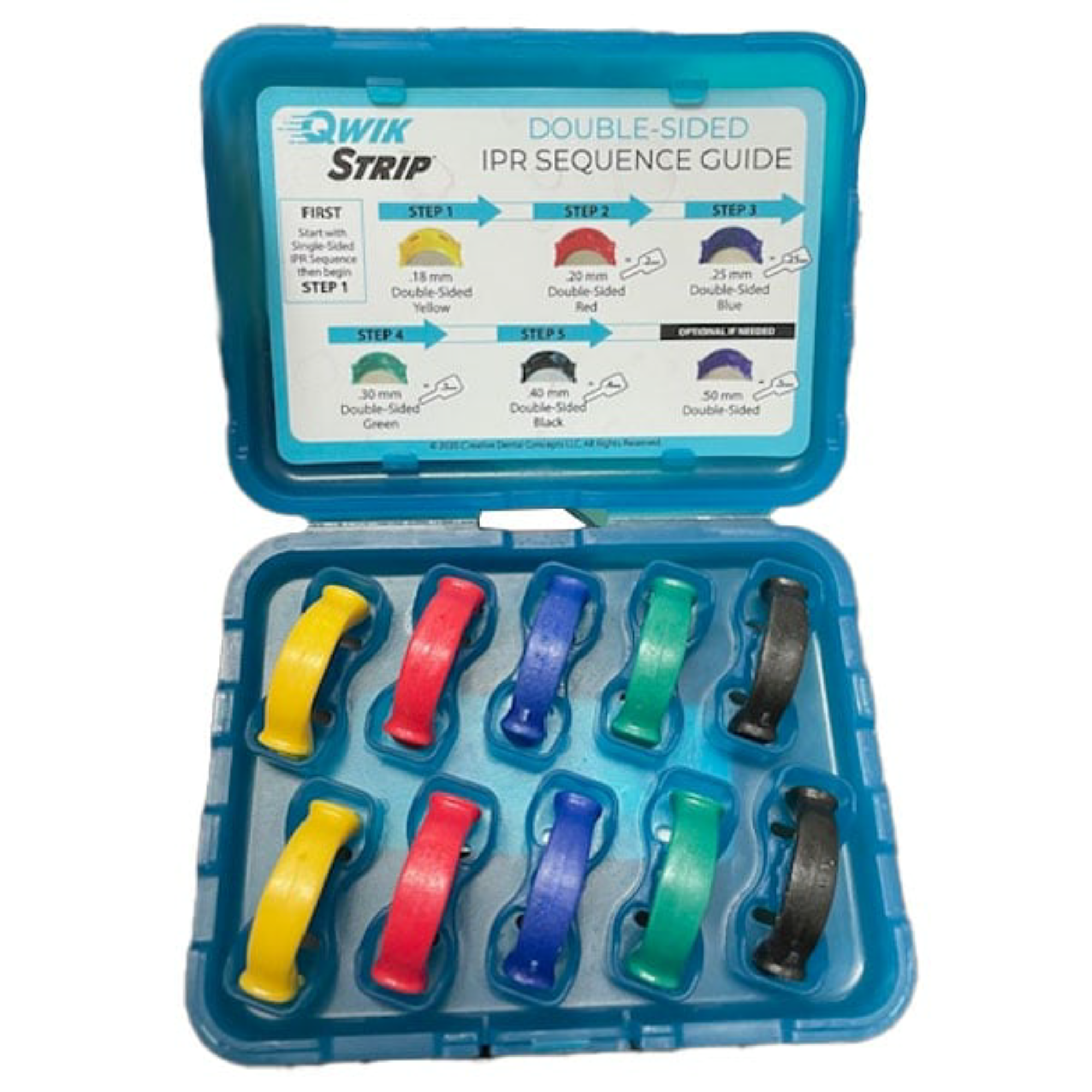 Qwikstrip, Serrated, Double Sided, Assorted, 10/Pack, QSDS-ASSRT