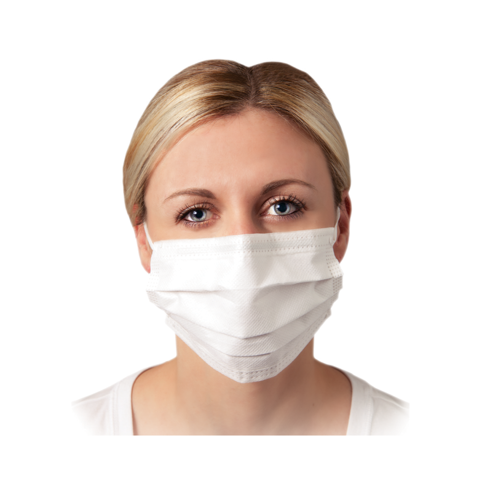 Quala - Extra Soft Earloop Face Mask, White, Level 3, 50/bx