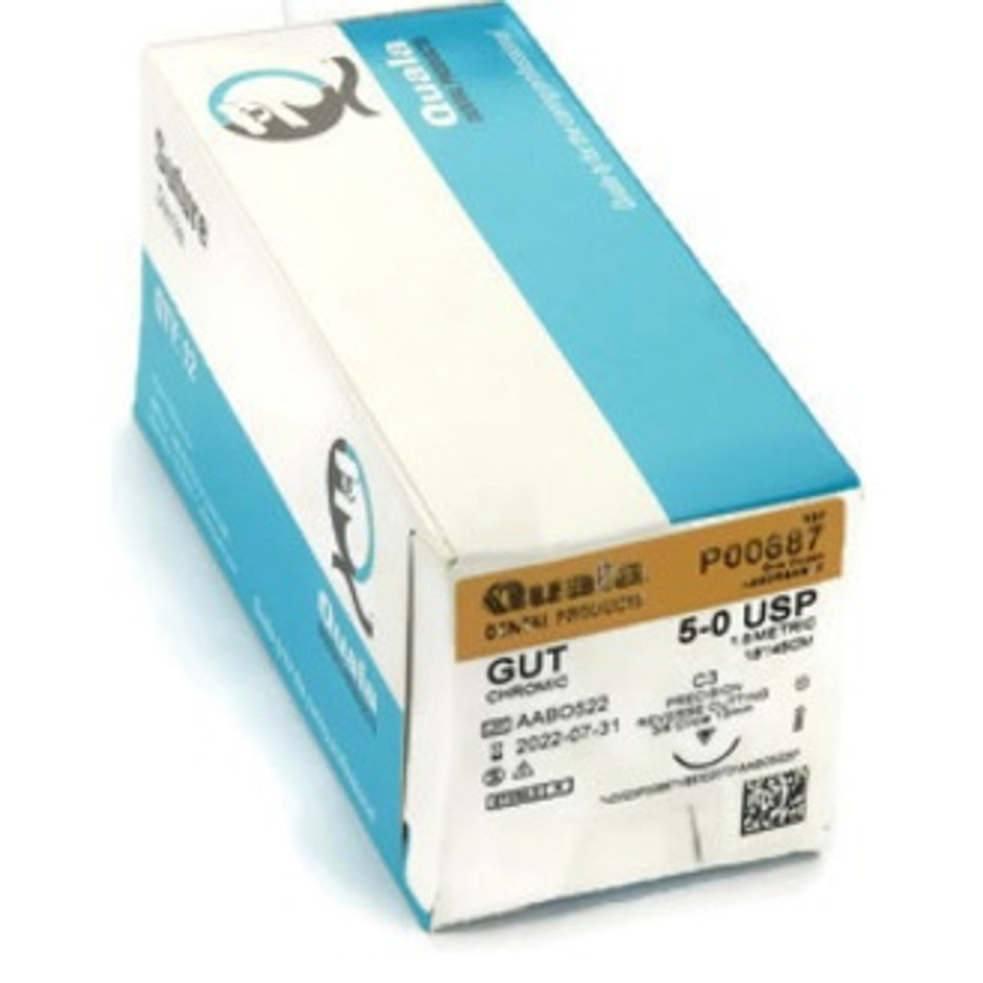 Sutures, Chromic Gut, 5-0, C-3, 18
