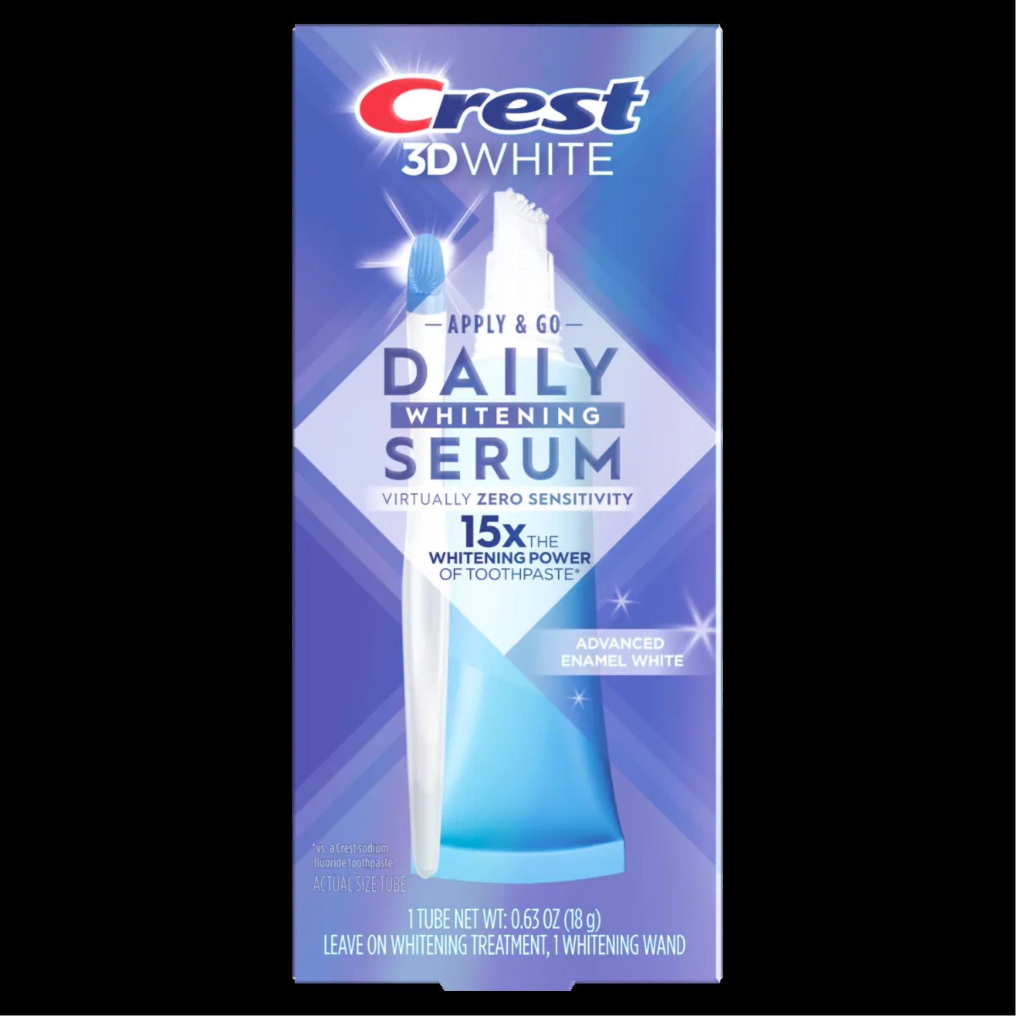 P&G - Daily Whitening Serum Leave-on treatment. Includes 18g tube, Applicator wand. 8/cs