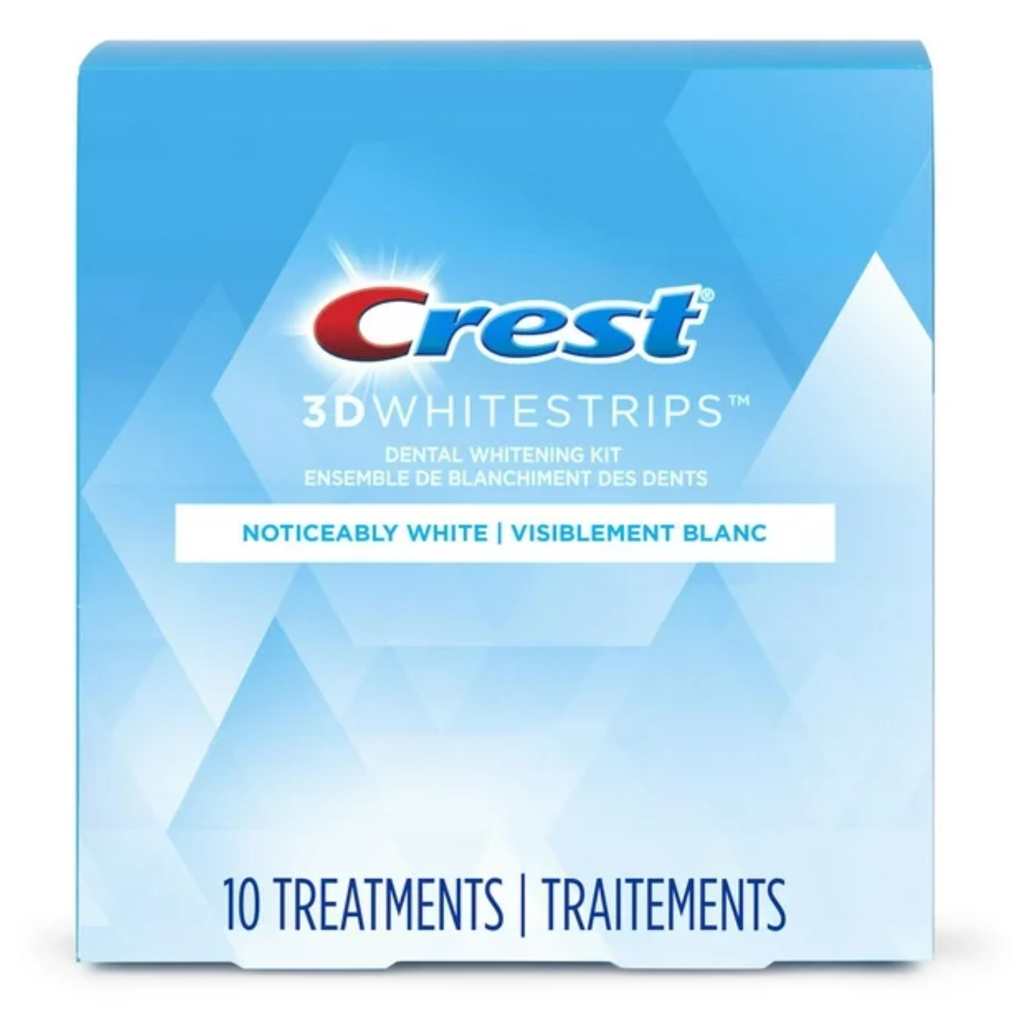 P&G - Crest 3D Whitestrips, Noticeably White, 10ct/pk, 8pk/cs