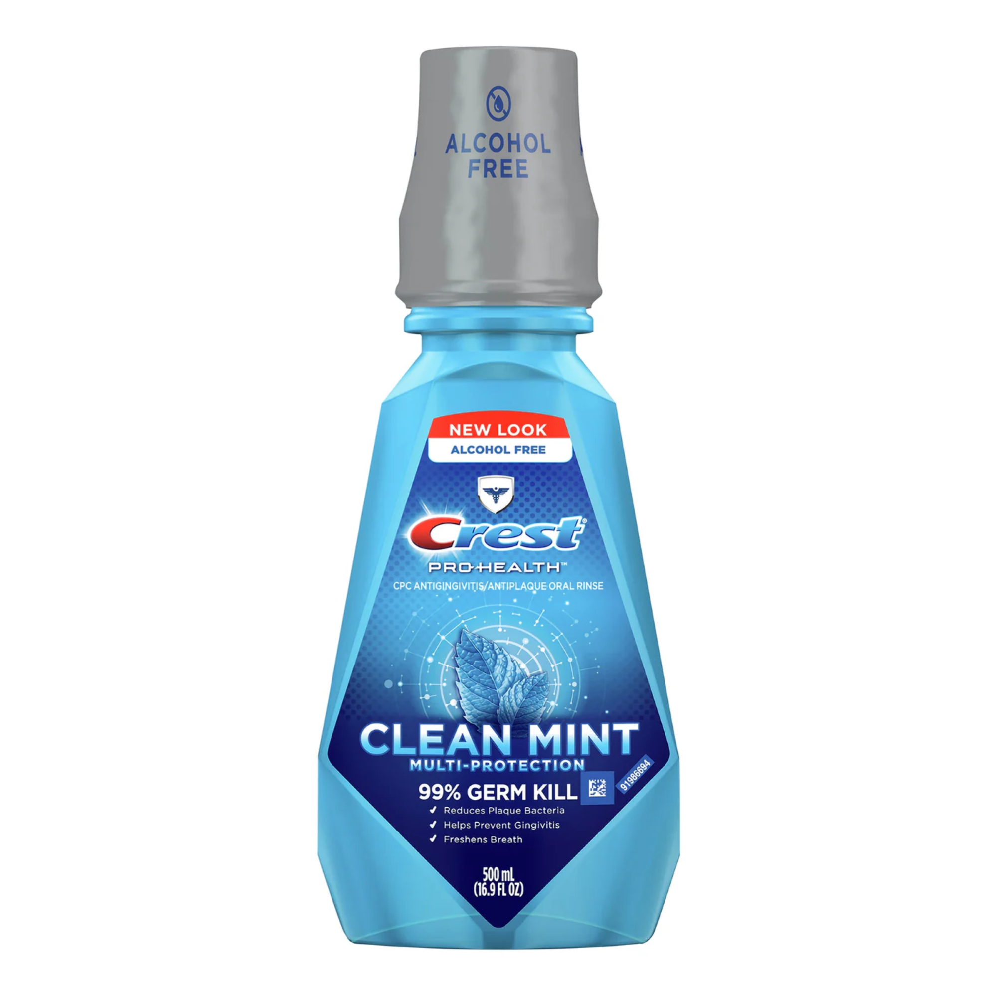 P&G - Crest ProHealth Mouthwash, Multi-Protection, Clean Mint, Alcohol-Free, 500 mL, 4/cs