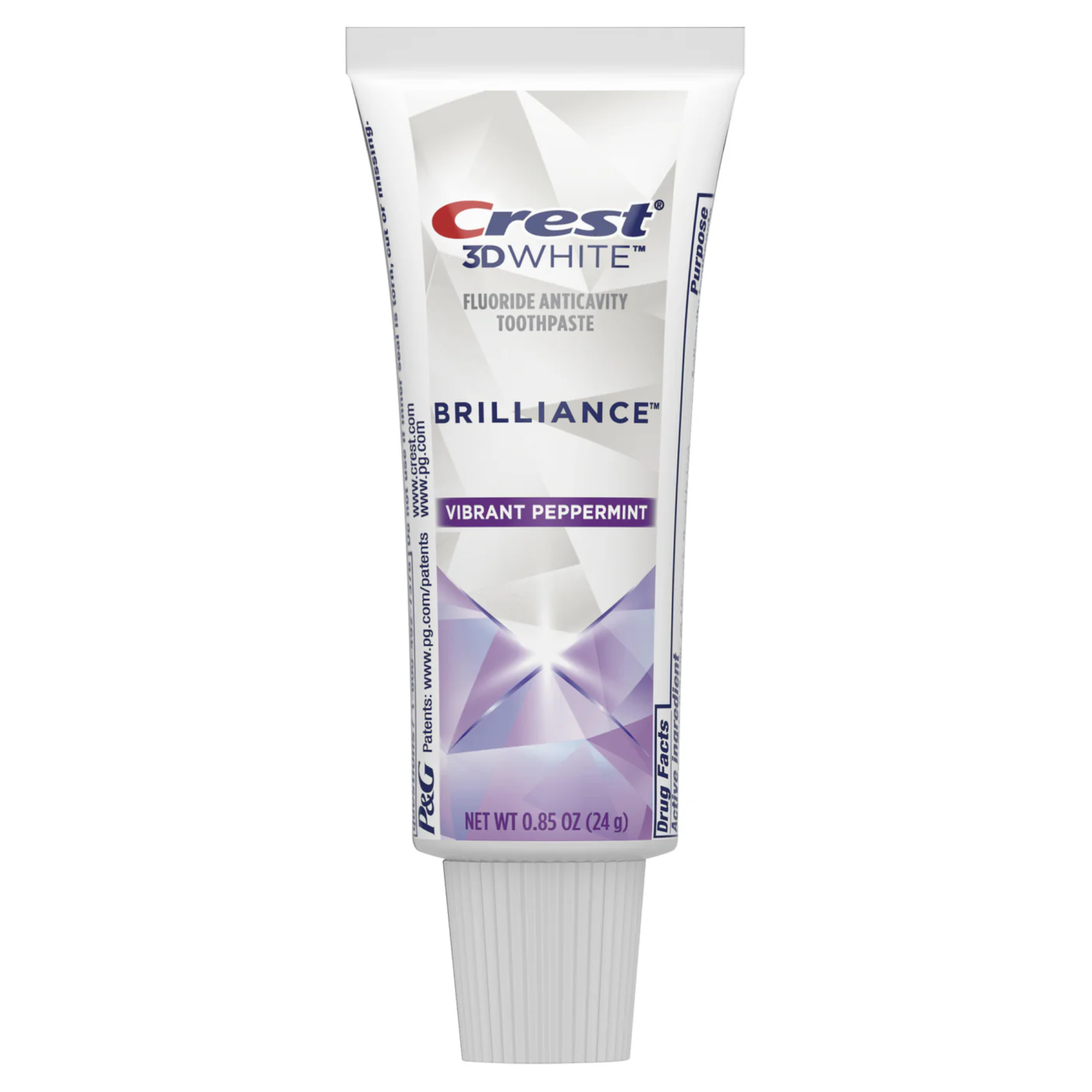 P&G - Crest 3D White Brilliance Toothpaste, Dentifrice, Peppermint, 0.85oz, 36/cs