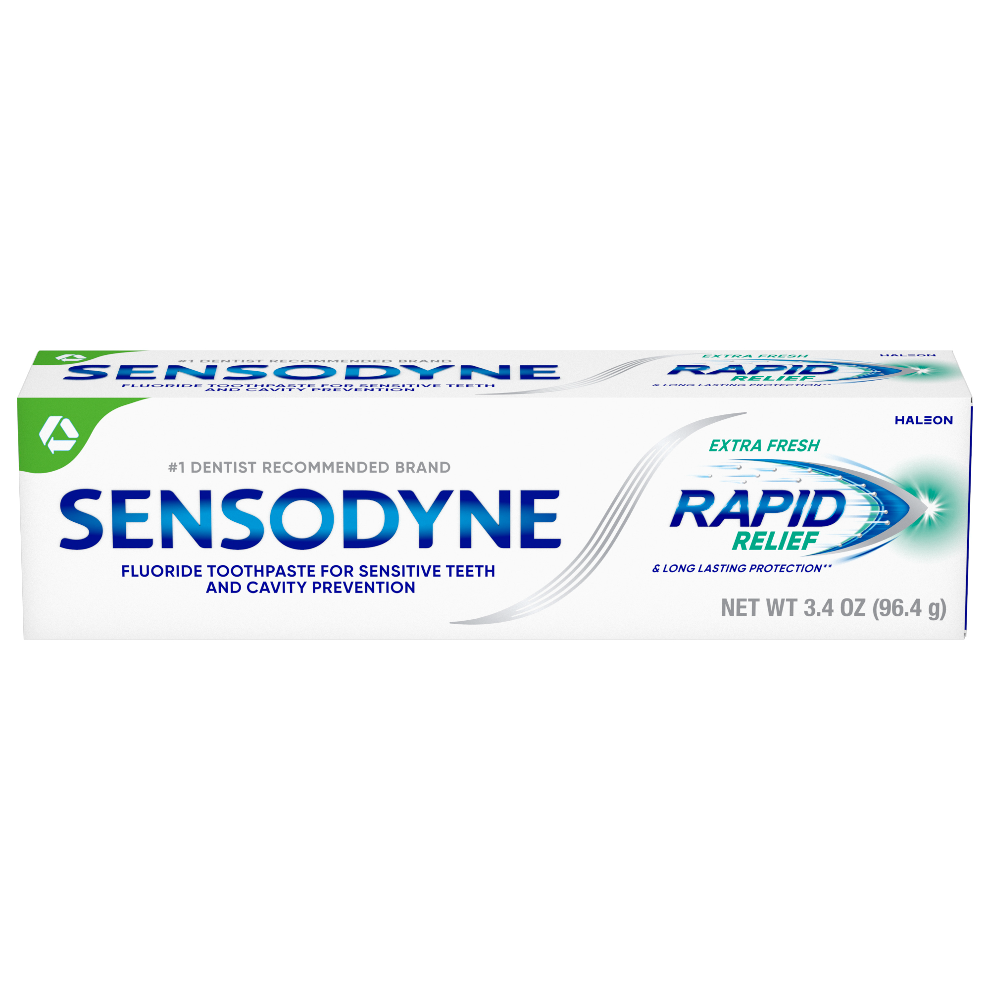 Sensodyne? Rapid Relief Toothpaste, Extra Fresh, 3.4 oz. tube, 6/pkg, 2 pkg/cs (12 tubes total)
