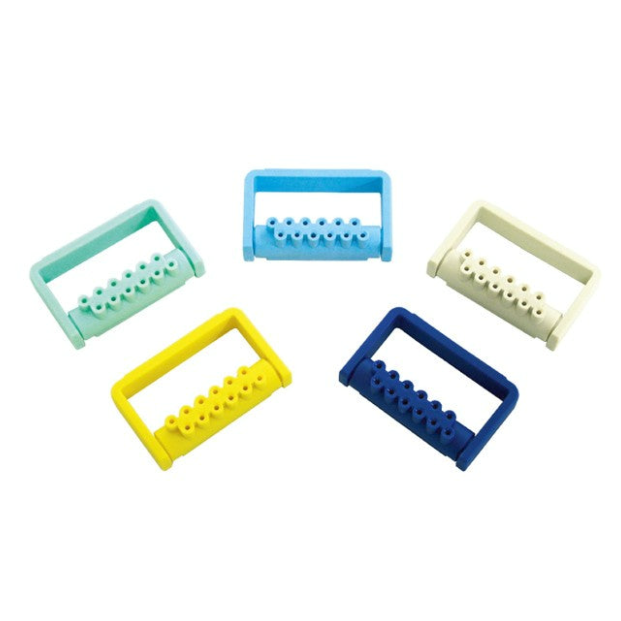 Bur Bocks, Plastic Bur Caddy, 12-Hole, FG, Light Beige