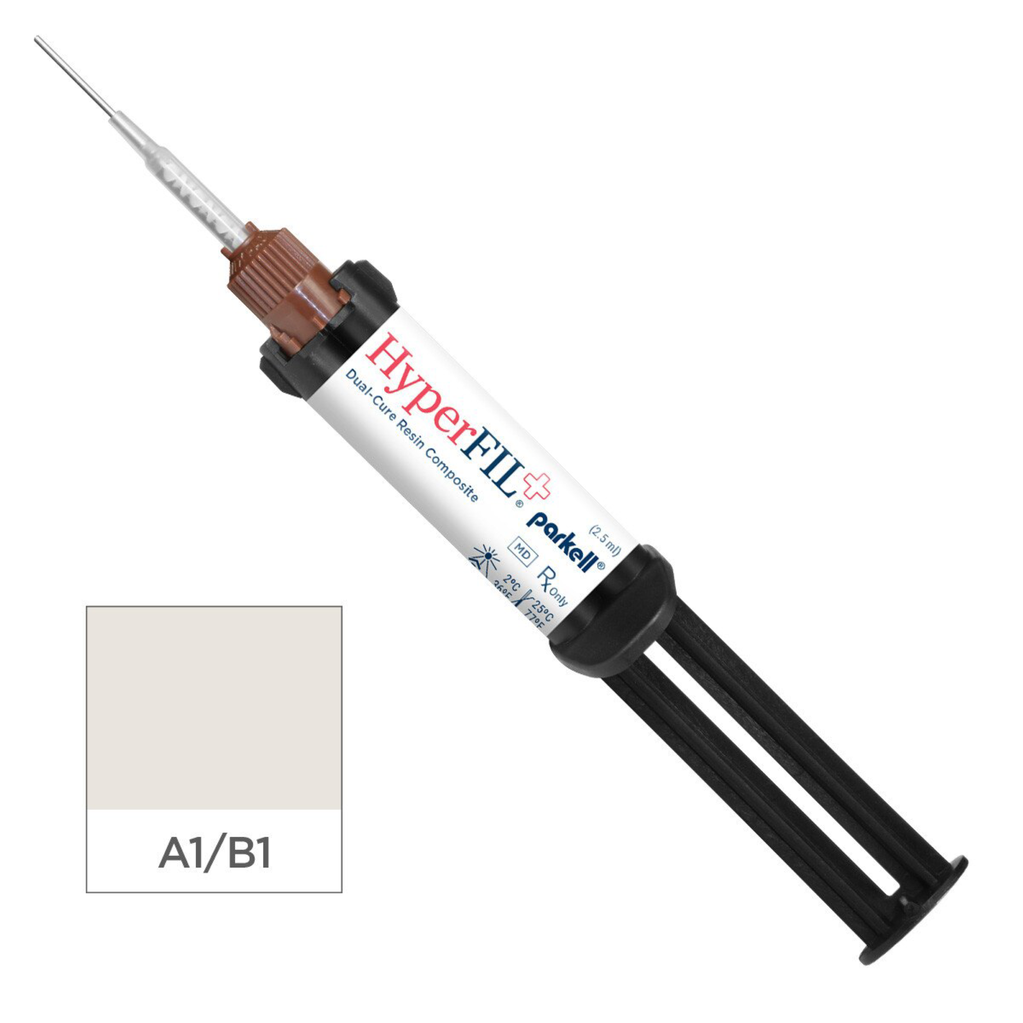 HyperFIL + Syringe kit, Contains 2.5 ml Syringe (1x), Plunger (1x), 19 Ga Applicator Tips (6x), Shade A1/B1, S234 (Discontinued)