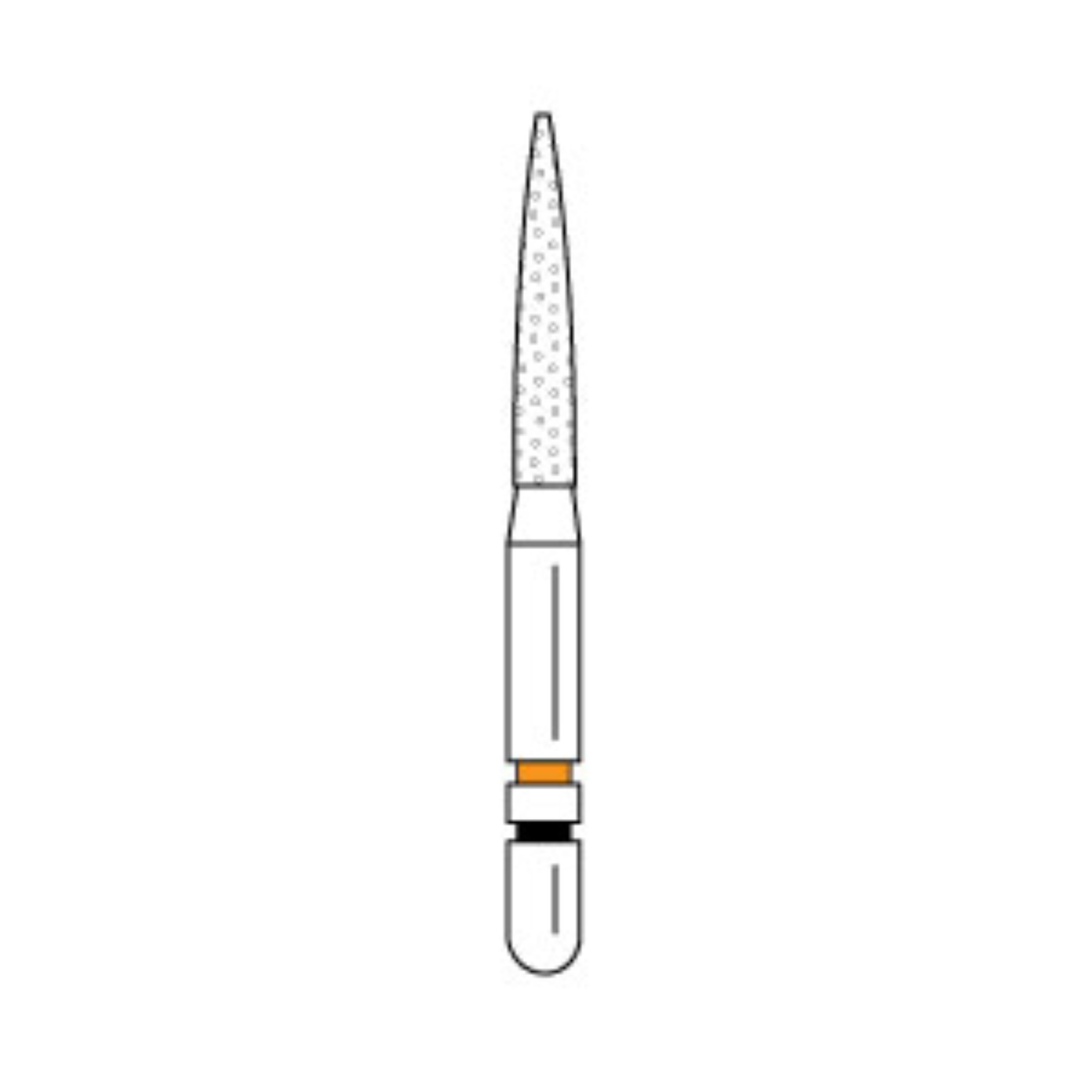 Two Striper, TSZtech, Diamond Burs, FG, Flame, 260.8ZF, 0.3 mm Minor/1.3 mm Major, 5/Pk, 2015660