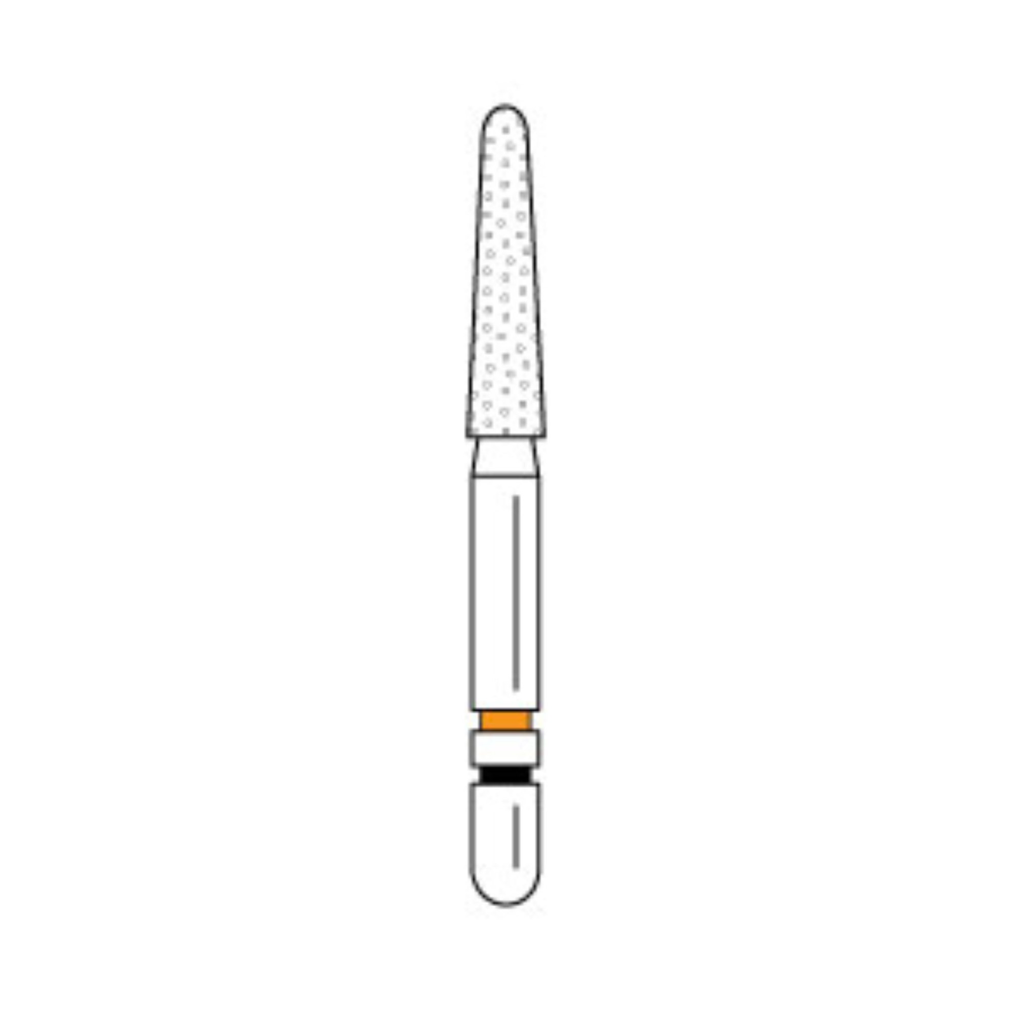 Two Striper, TSZtech, Diamond Burs, FG, Round End Taper, 770.8ZF, 1.2 mm Minor/1.7 mm Major, 5/Pk, 2015664