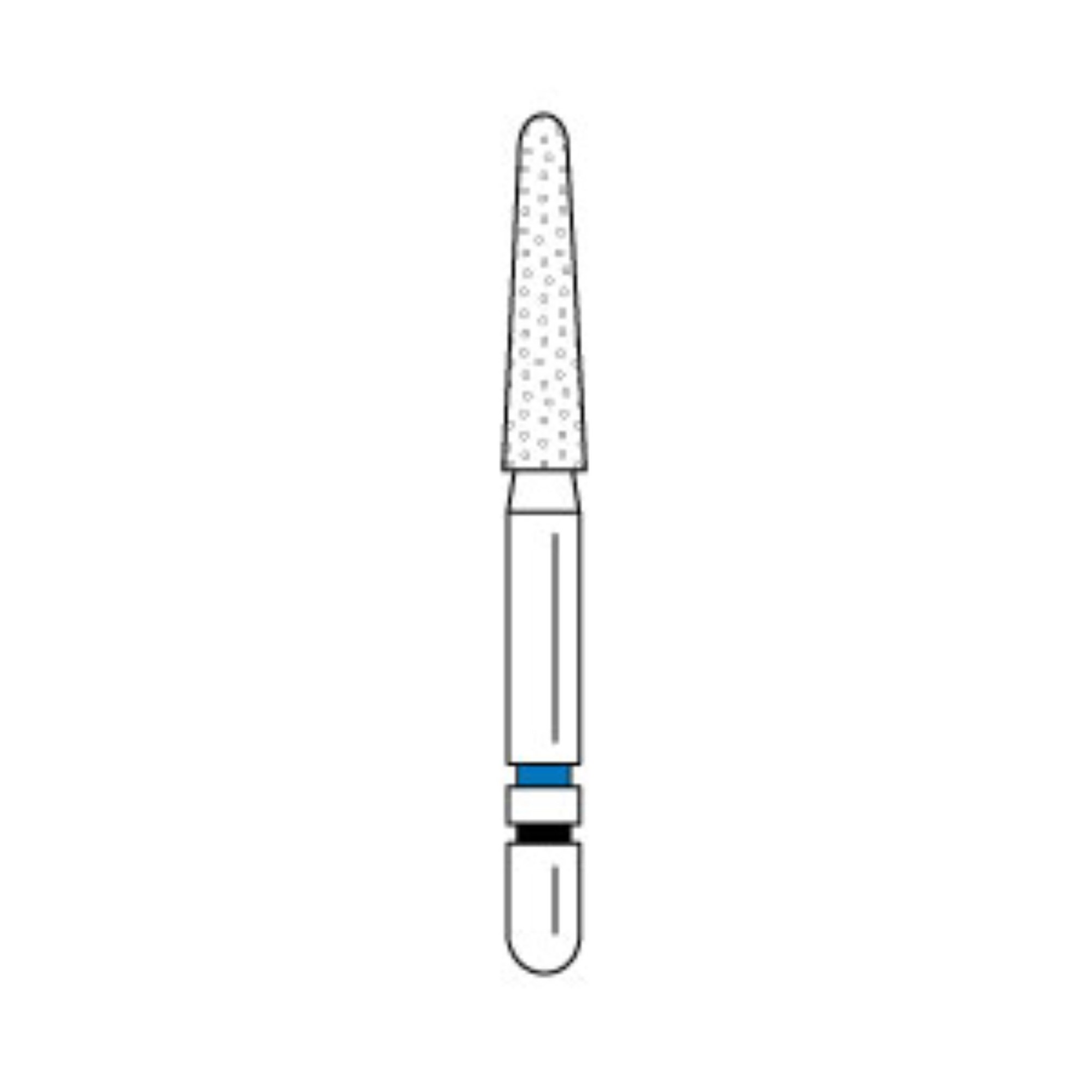 Two Striper, TSZtech, Diamond Burs, FG, Round End Taper, 770.8ZM, 1.2 mm Minor/1.7 mm Major, 5/Pk, 2015674