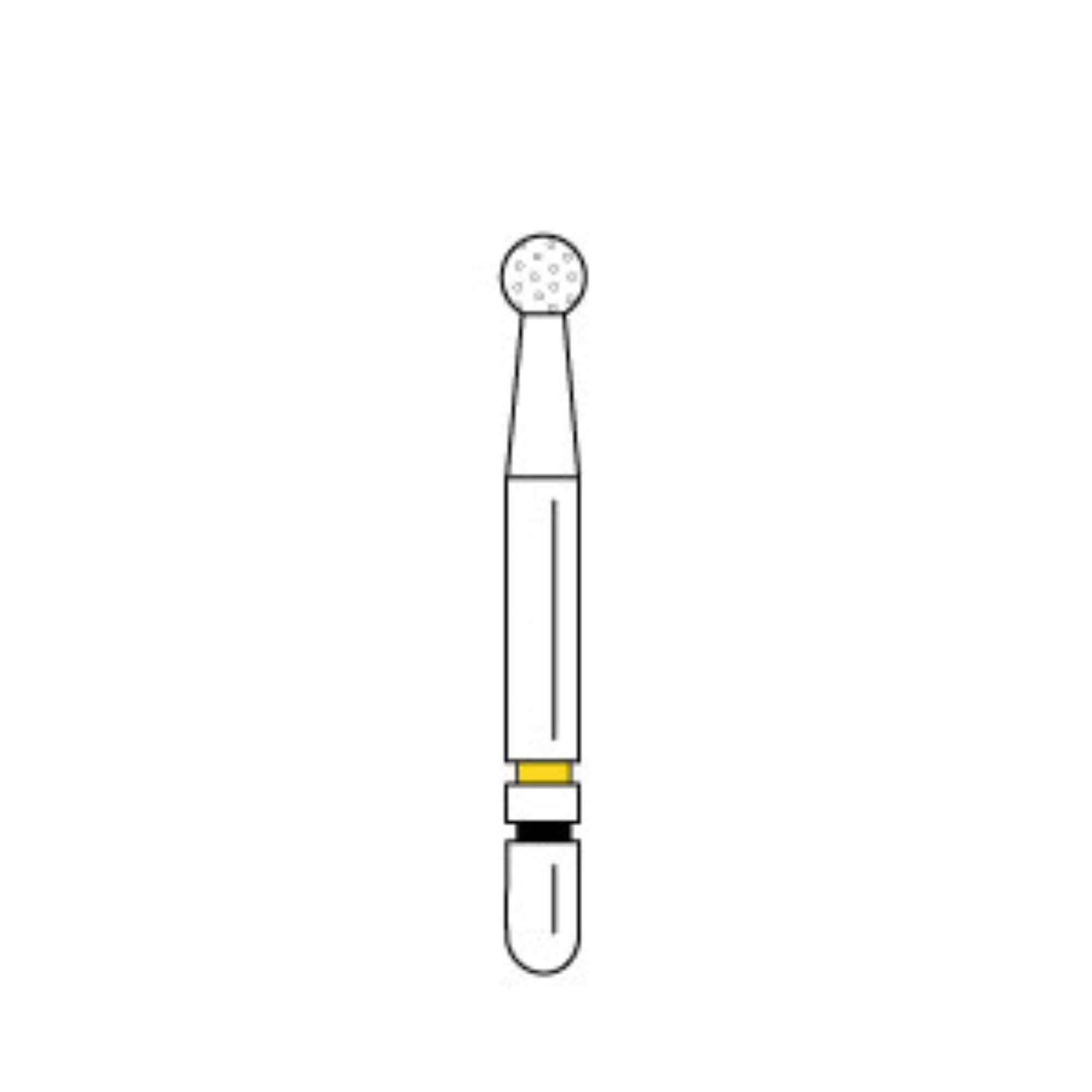 Two Striper, TSZtech, Diamond Burs, FG, Long Shank, Round, L125ZX, 1.7 mm, 3/Pk, 2013685