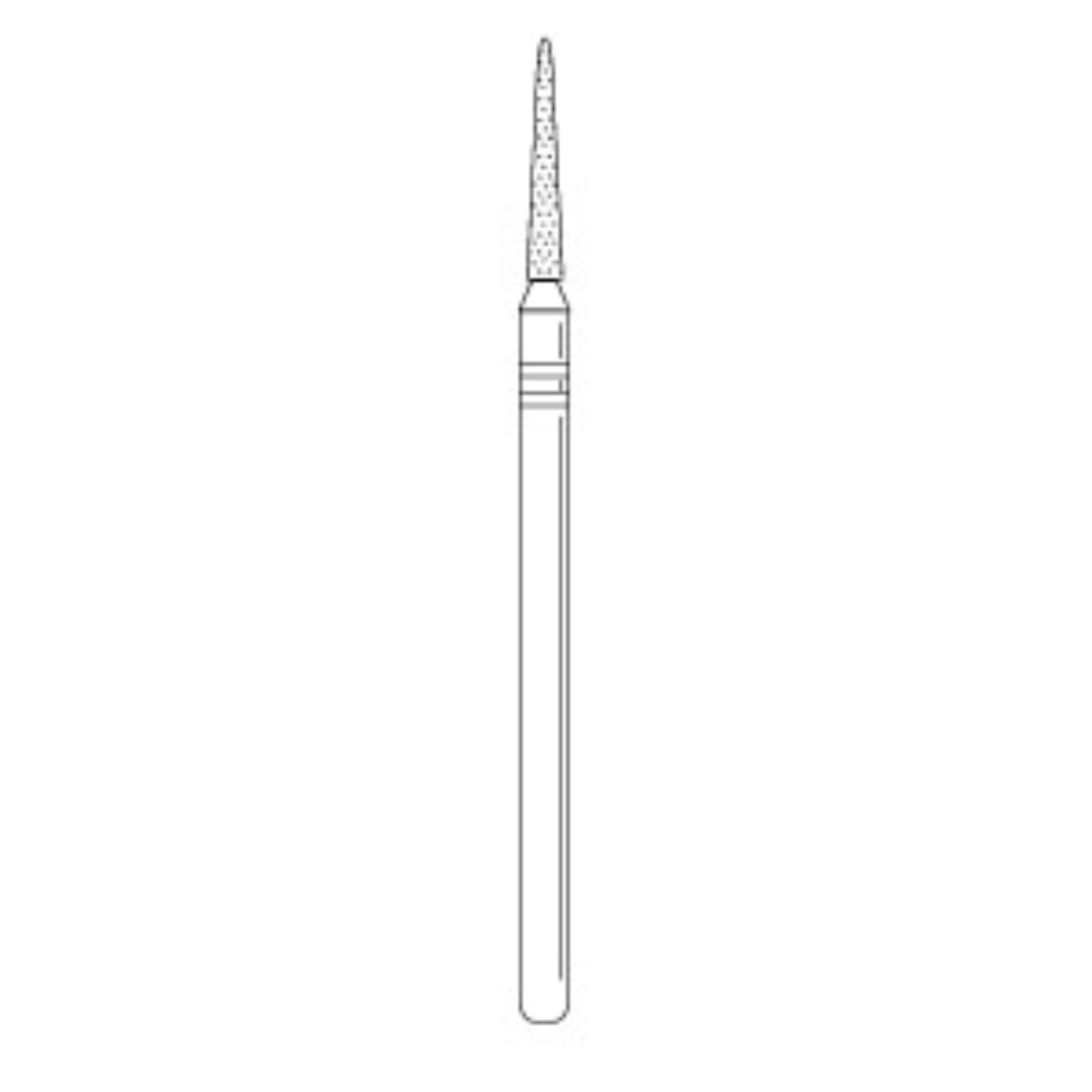 Two Striper, TSZtech, Diamond Burs, Laboratory Handpiece, Round End Taper, X769.10ZM, 07.7 mm Minor/1.8 mm Major, Coarse, 1/Pk, 2012851