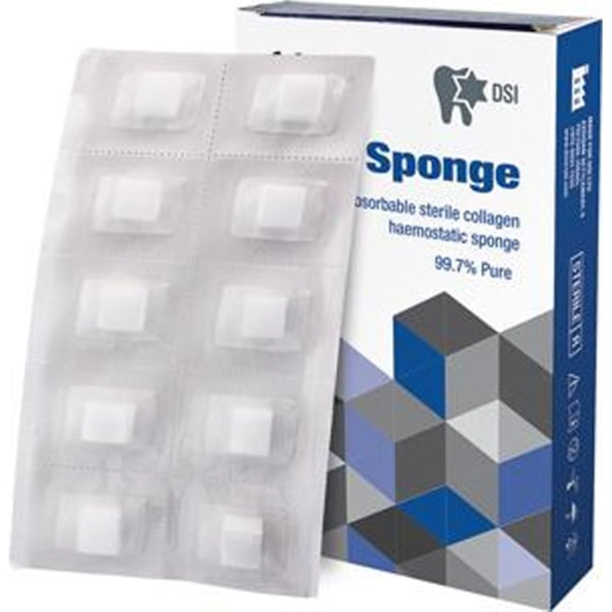 Sponge Absorbable Hemostaic Gelatin, 10 x 10 x 10 Mm, 32/Pk, DSI-32