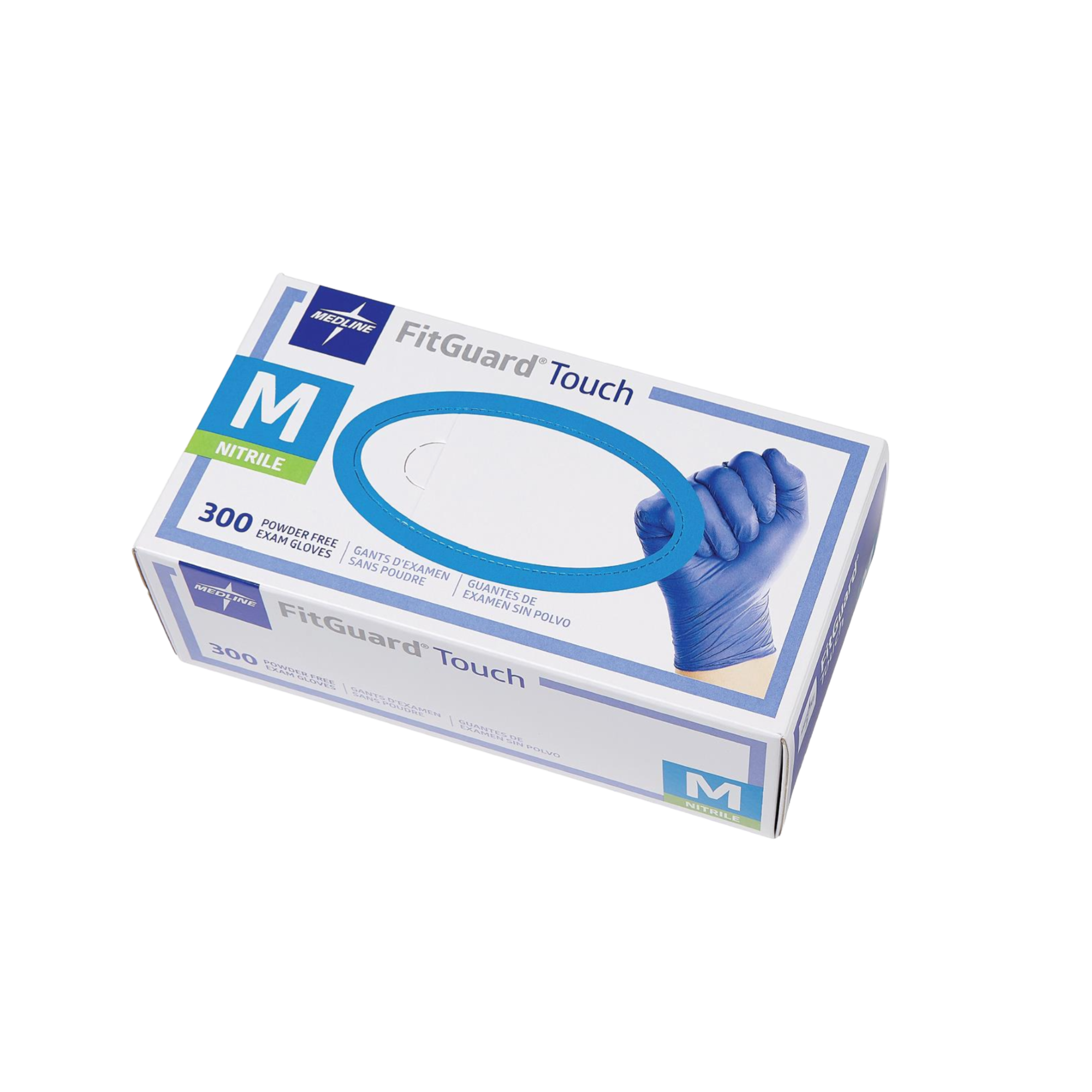 Fitguard Touch Nitrile Exam Gloves Medium 300/box Medlines Most Sensitive Nitrile Glove, FG3002H