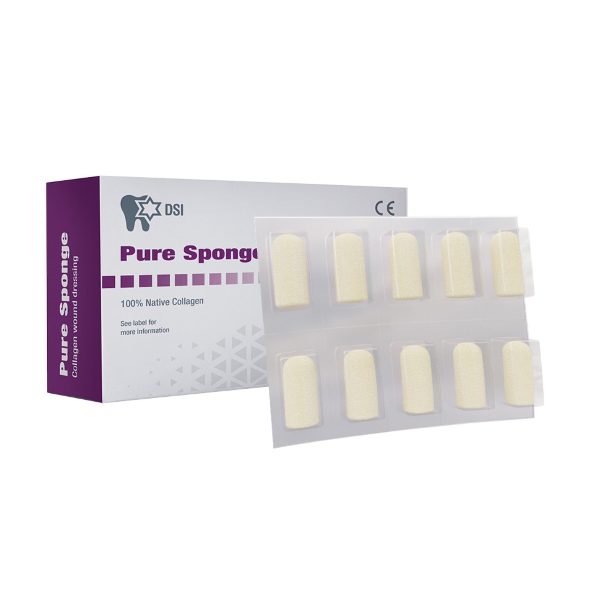 Pure Sponge 8Mm X 7Mm Collagen Plug Short Cylinder Shaped 10/box, DS-PS87-B