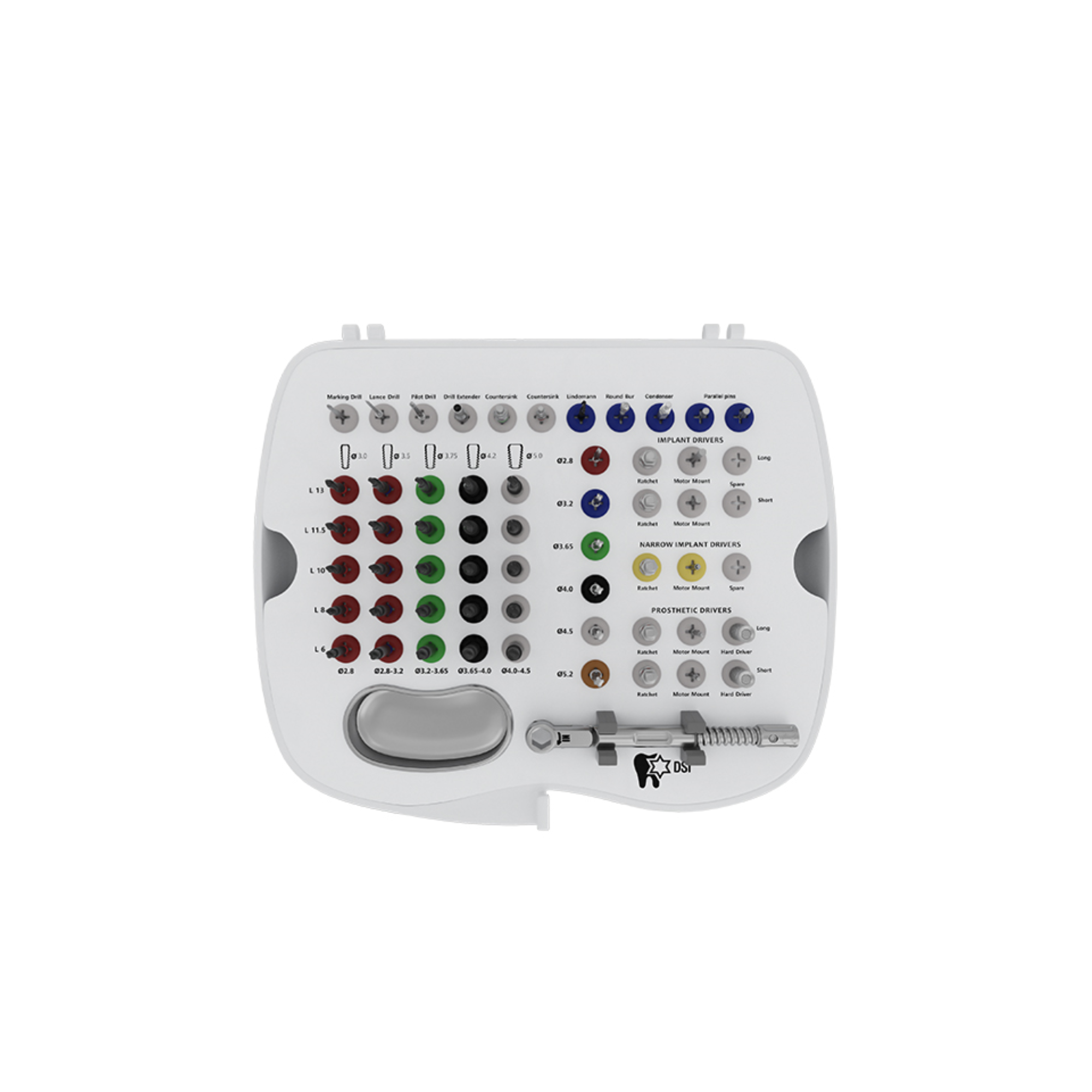 Professional Surgical Kit. Includes: Dlc Step&stop Drills ?2.0-2.8Mm ?2.8-3.2Mm ?3.2-3.65Mm, SK006