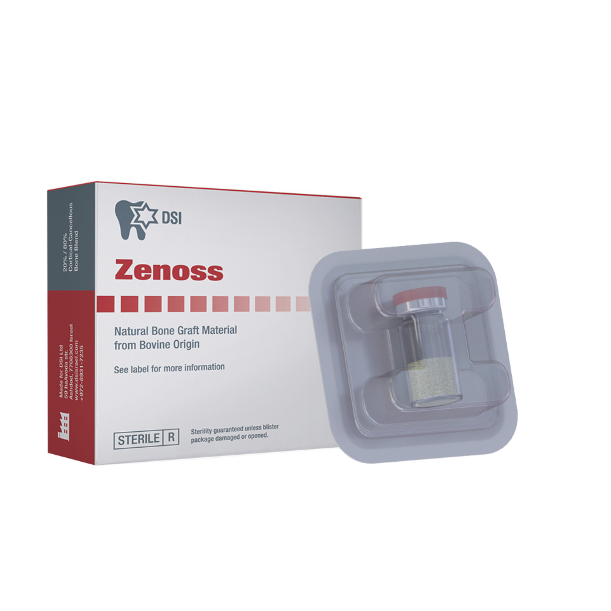 Zenoss Xenograft Bone Graft Material 5 Cc Vial 1/pack Based On A Bovine 20/80 Cortical-Cancellous, ZG47750