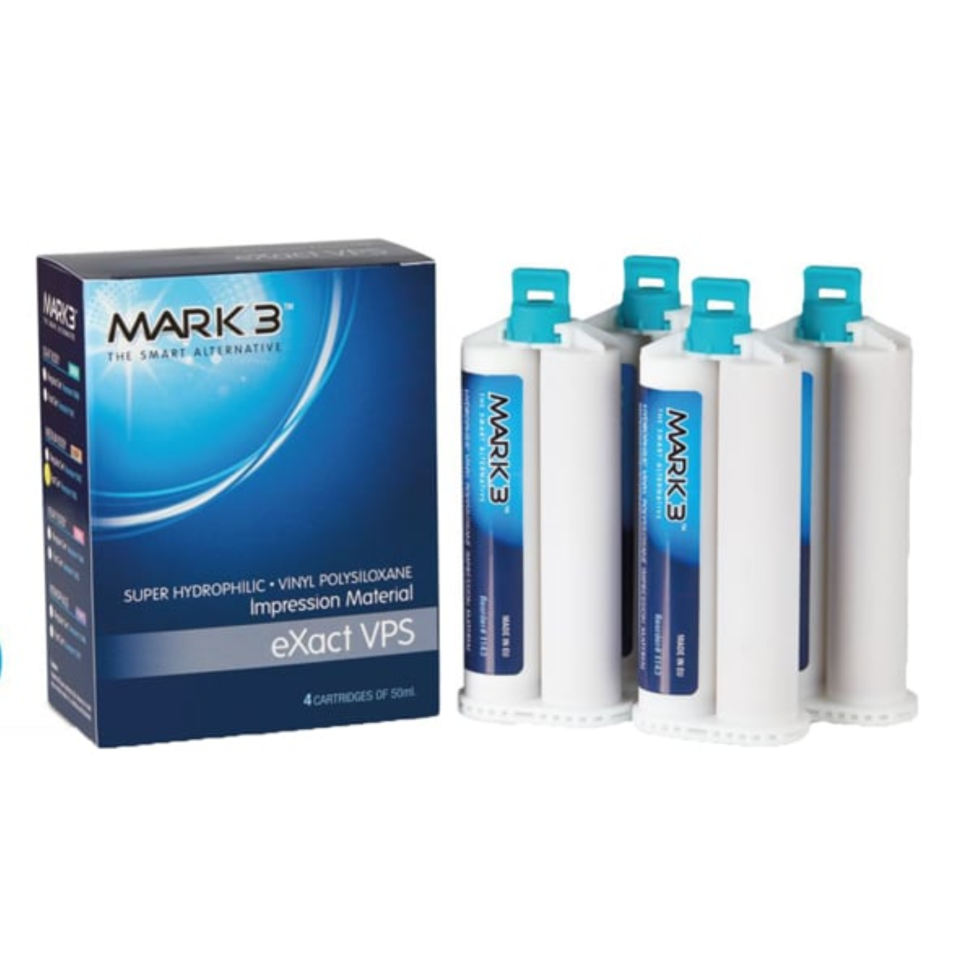 eXact VPS Impression Material Medium Fast Set 50ml. Cartridges 4/bx, 1143