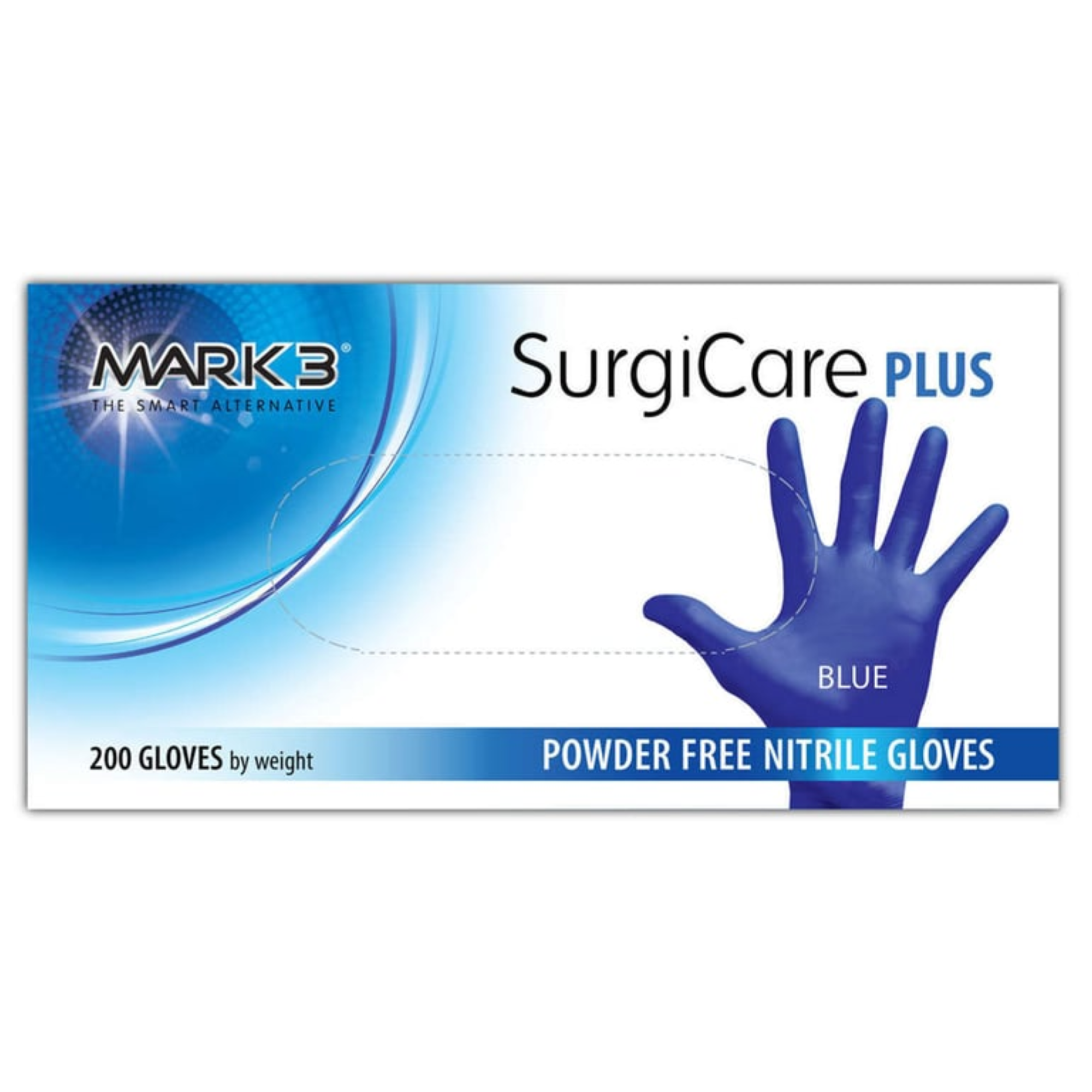Surgicare Plus Blue Powder Free Nitrile Exam Gloves Small 200/box Offers Exceptional, 1931