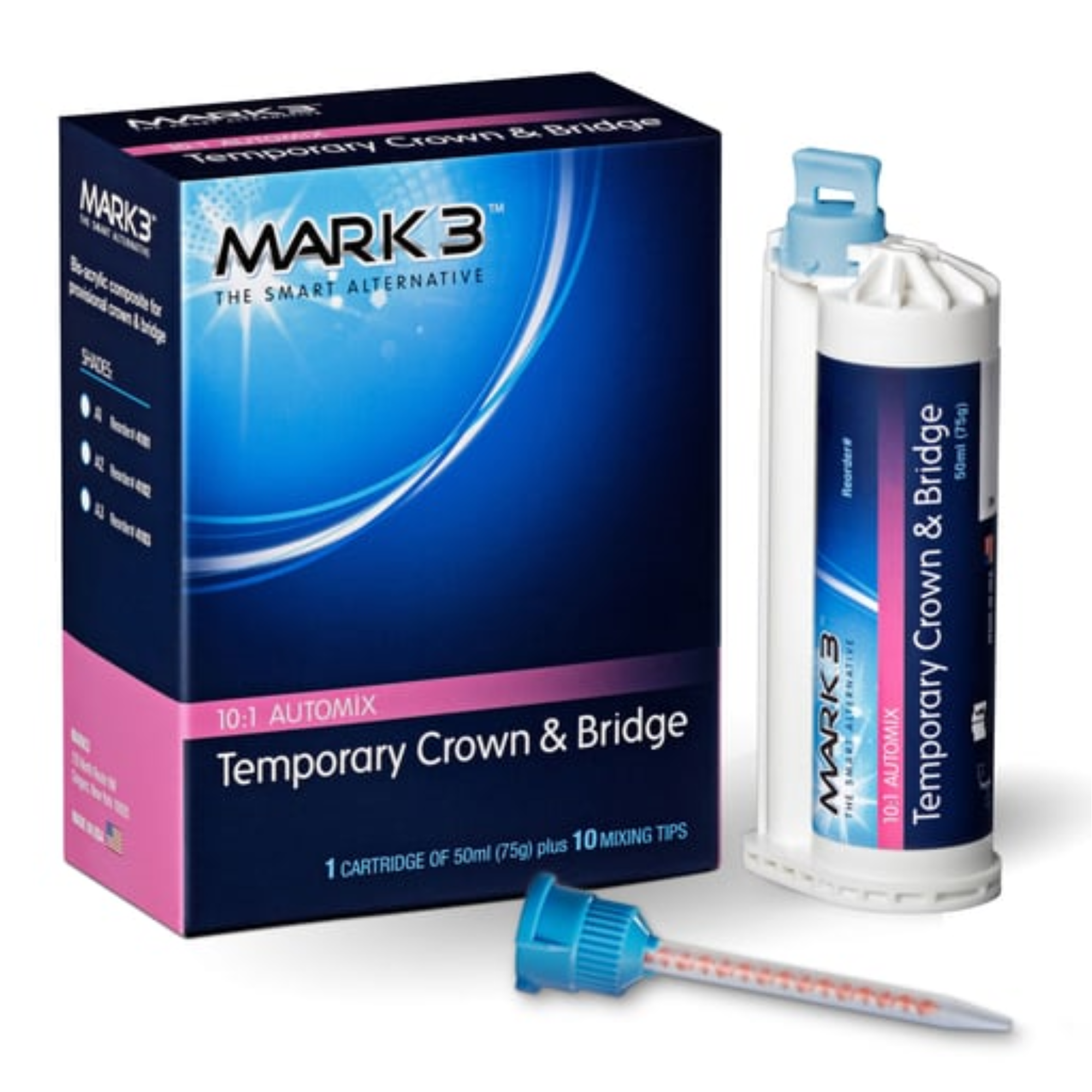 Temporary Crown & Bridge B1 10:1  50ml. Cartridge (75gm.) & 10 Tips, 4105