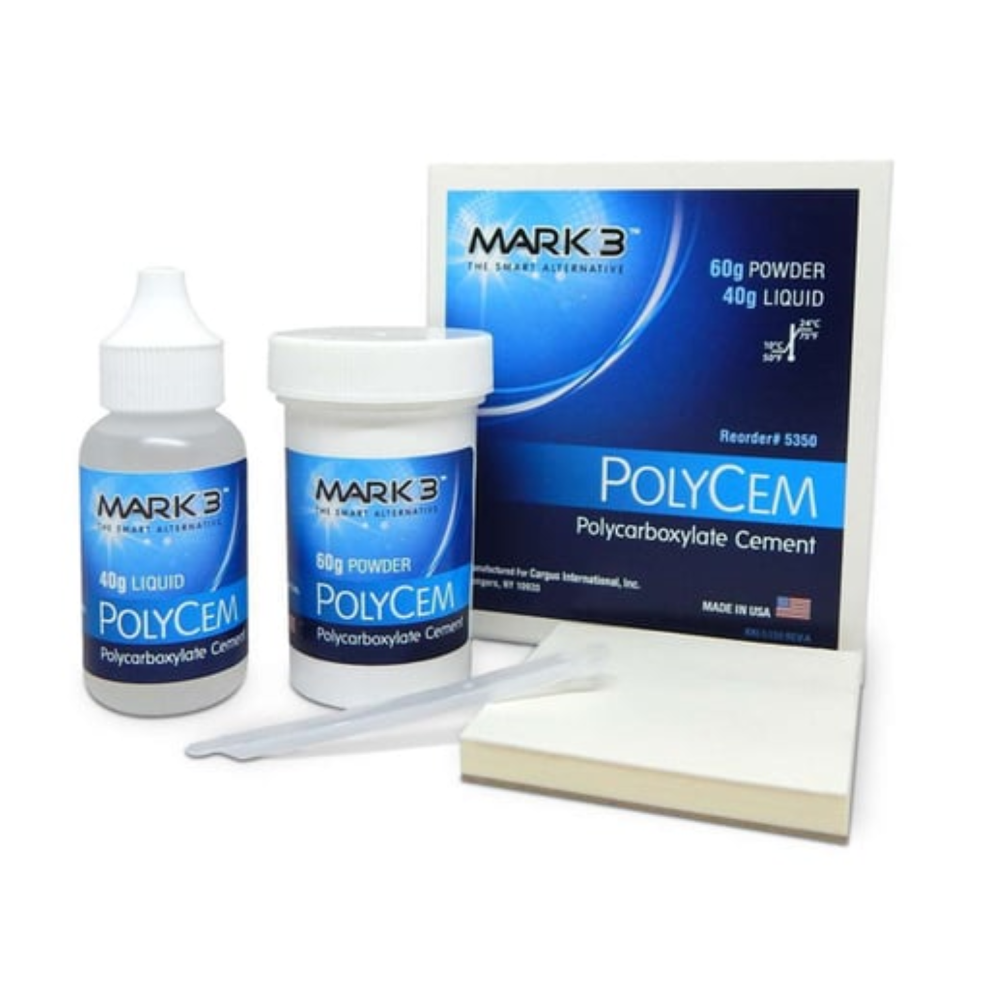 PolyCem Polycarboxylate Cement 60gm. Powder & 40gm. Liquid, 5350