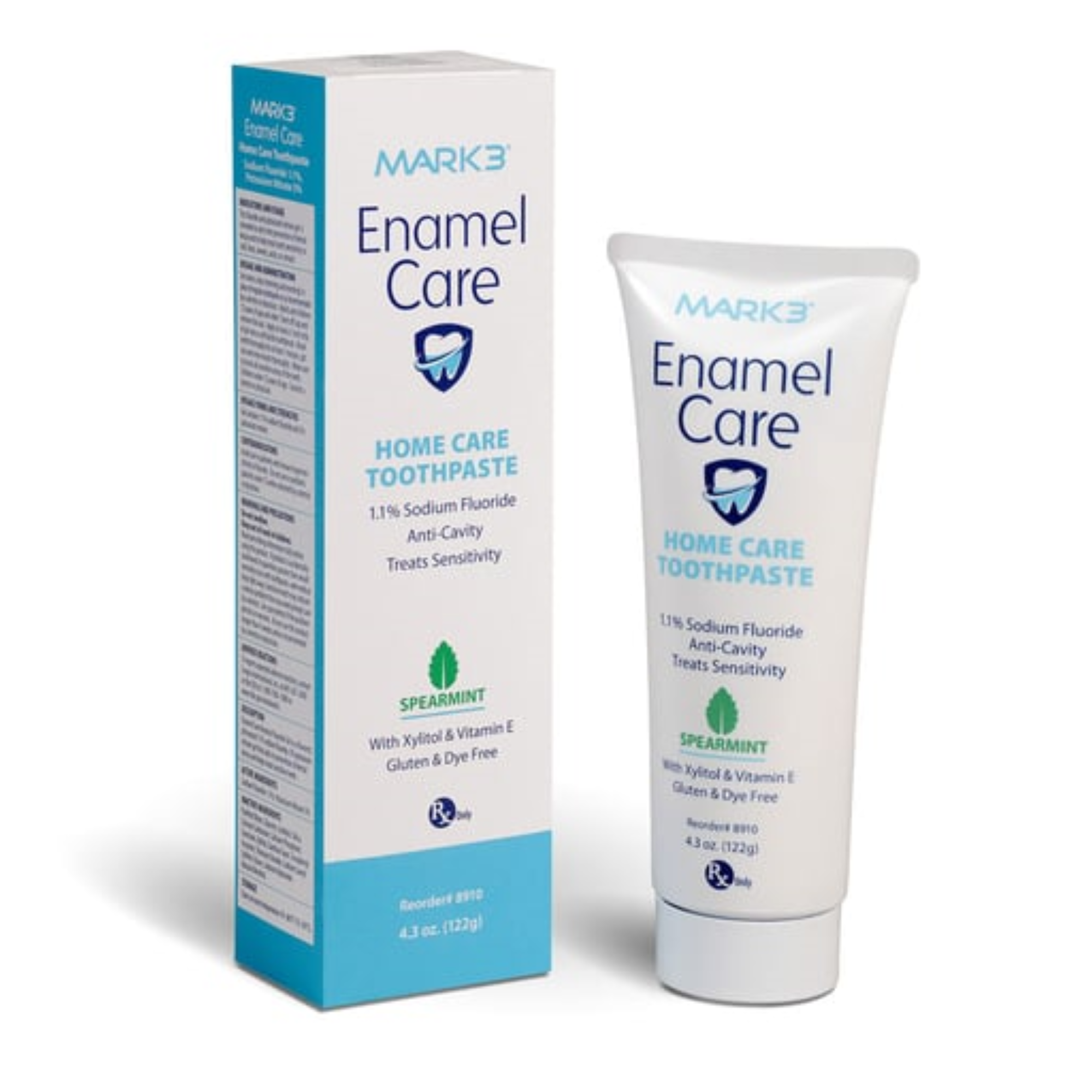 Enamel Care 1.1% Sodium Fluoride Home Care Anti-Cavity Toothpaste RX only 4.3oz, 8910