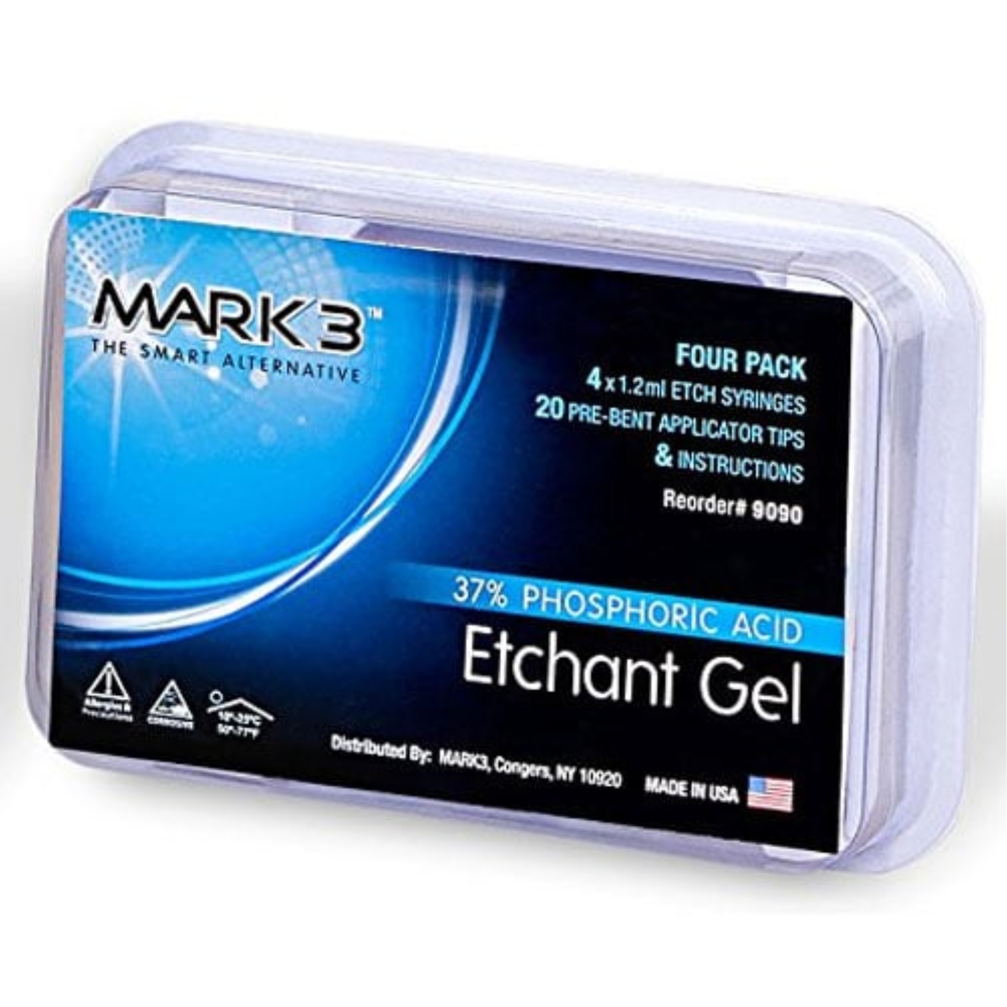 Etchant Gel 37% 4/bx. (4x1.2ml Syr. & 20 Tips), 9090