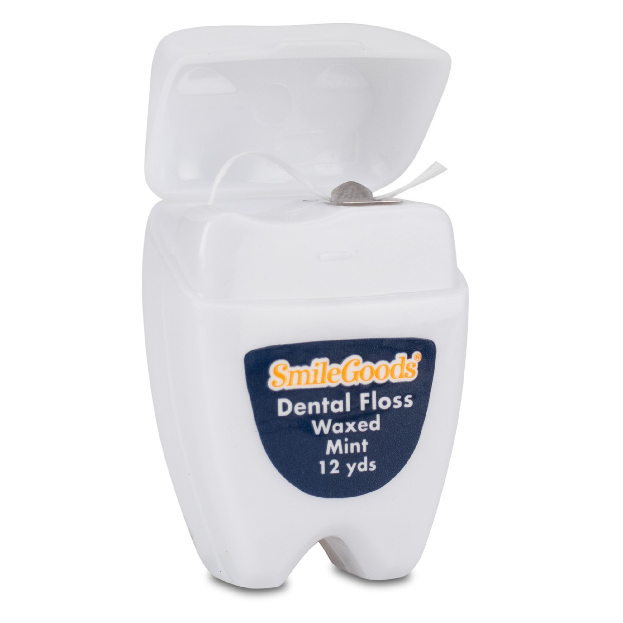 Smilegoods Waxed Dental Floss Mint 144 Molar Shaped Dispensers/box 12 Yards Of Waxed Nylon, 7109867