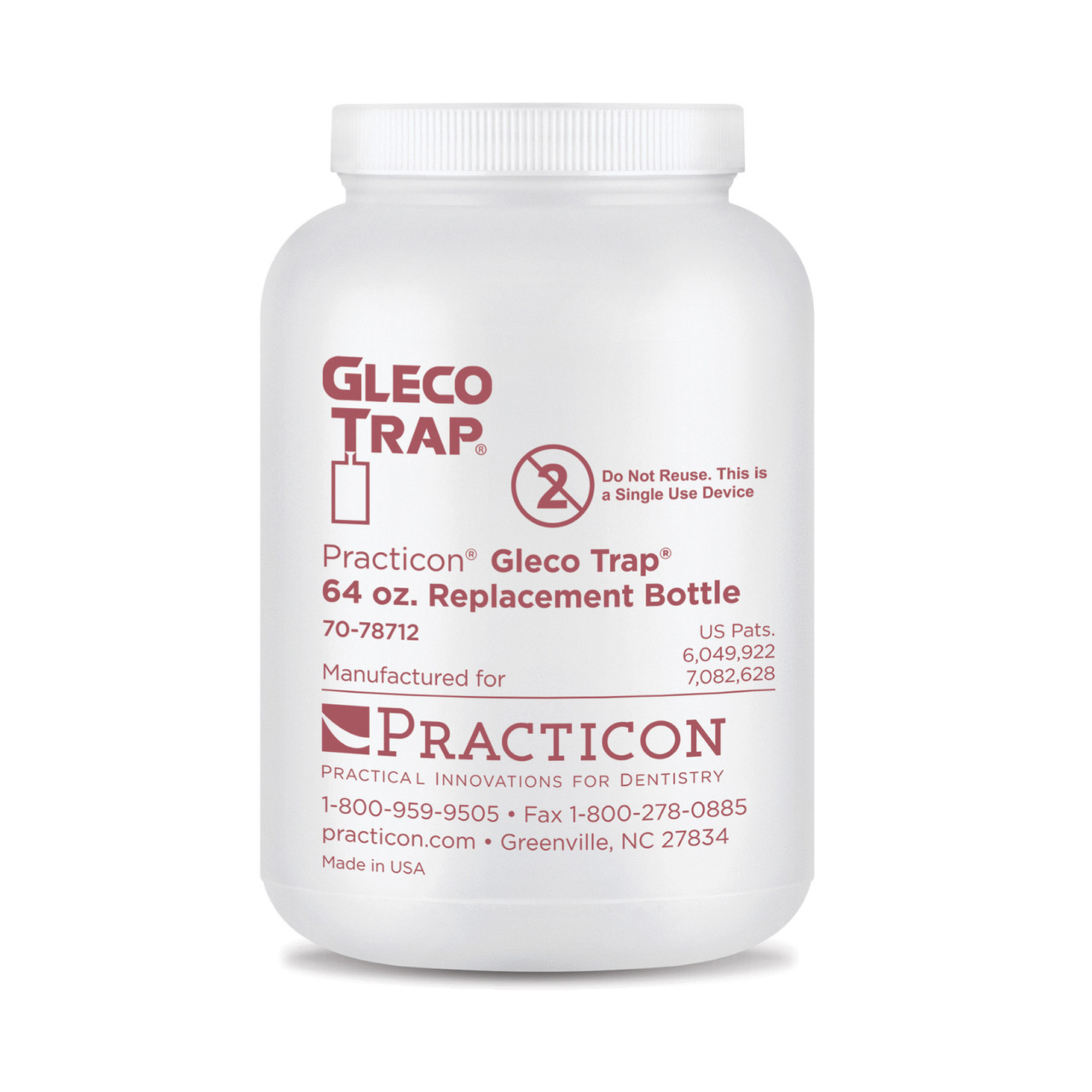 Gleco 64 Oz. Replacement Trap Bottles 6/case 7-1/4