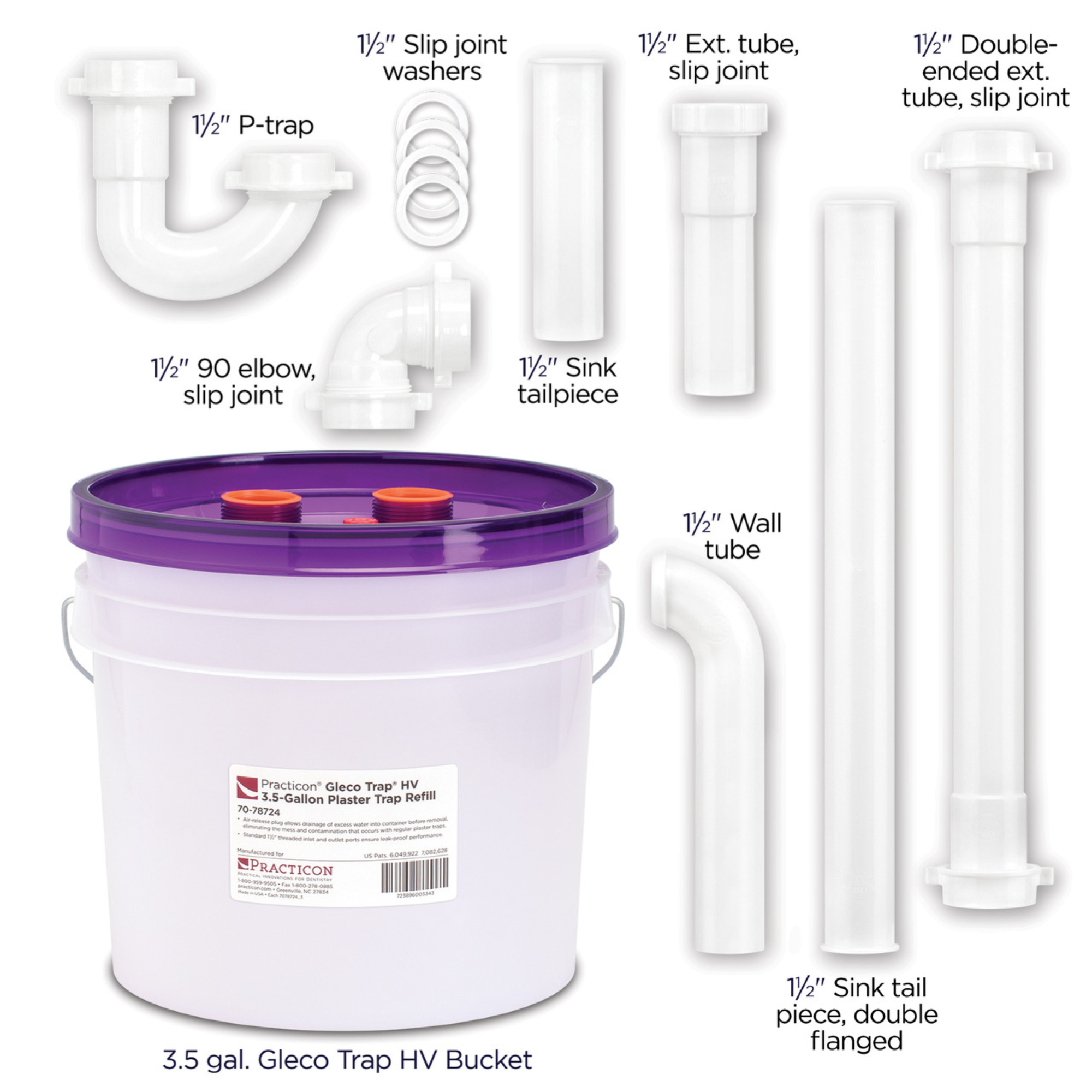 Gleco Trap Hv Kit 3.5-Gallon Plaster Trap Kit. Includes 3.5-Gallon Heavy Duty Container All , 7078722
