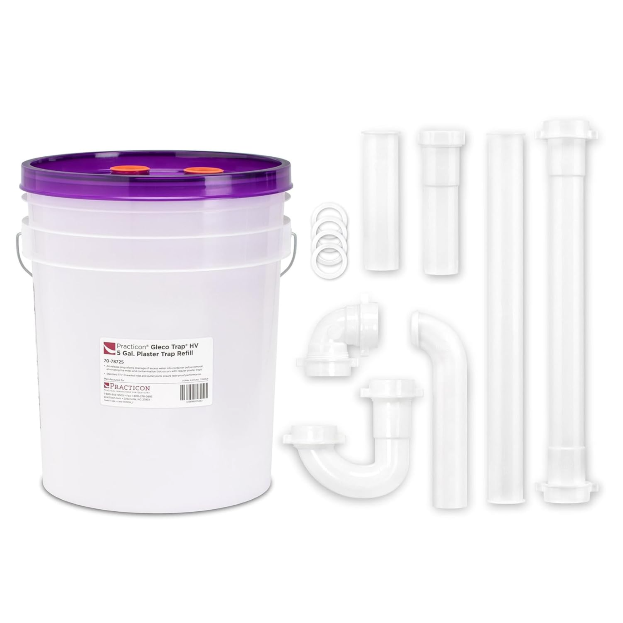 Gleco Trap Hv Kit 5-Gallon Plaster Trap Kit. Includes 5-Gallon Heavy Duty Container All 1-1/2, 7078723