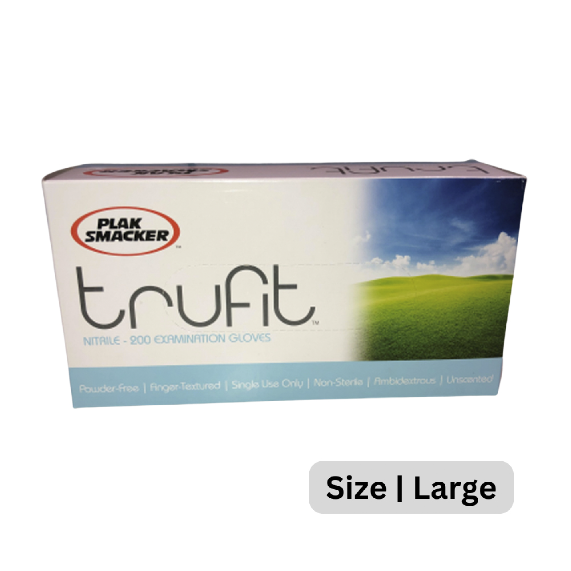 Trufit Blue Nitrile Gloves- L (200Ct)