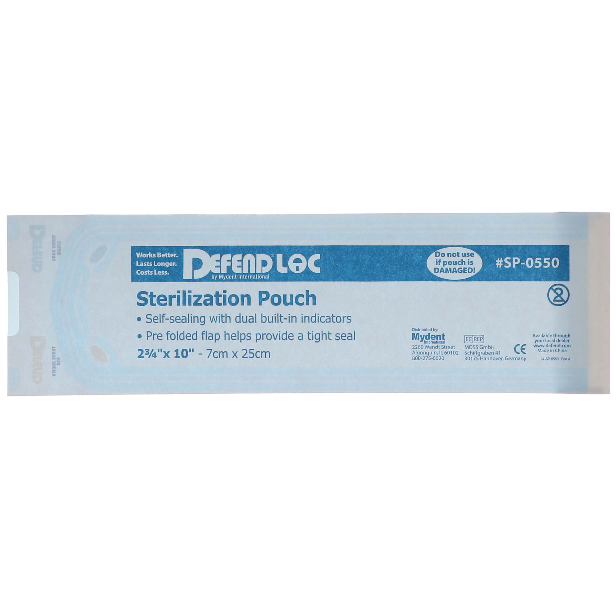 Defend Sterilization Pouches, 2.75