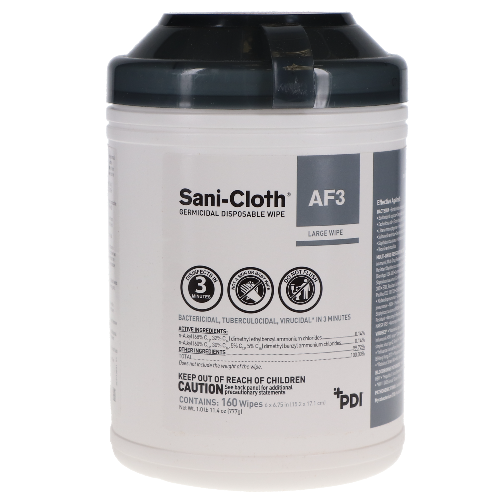 Sani-Cloth AF3 Germicidal Disposable Wipes, Large, 160 /Pk, P13872