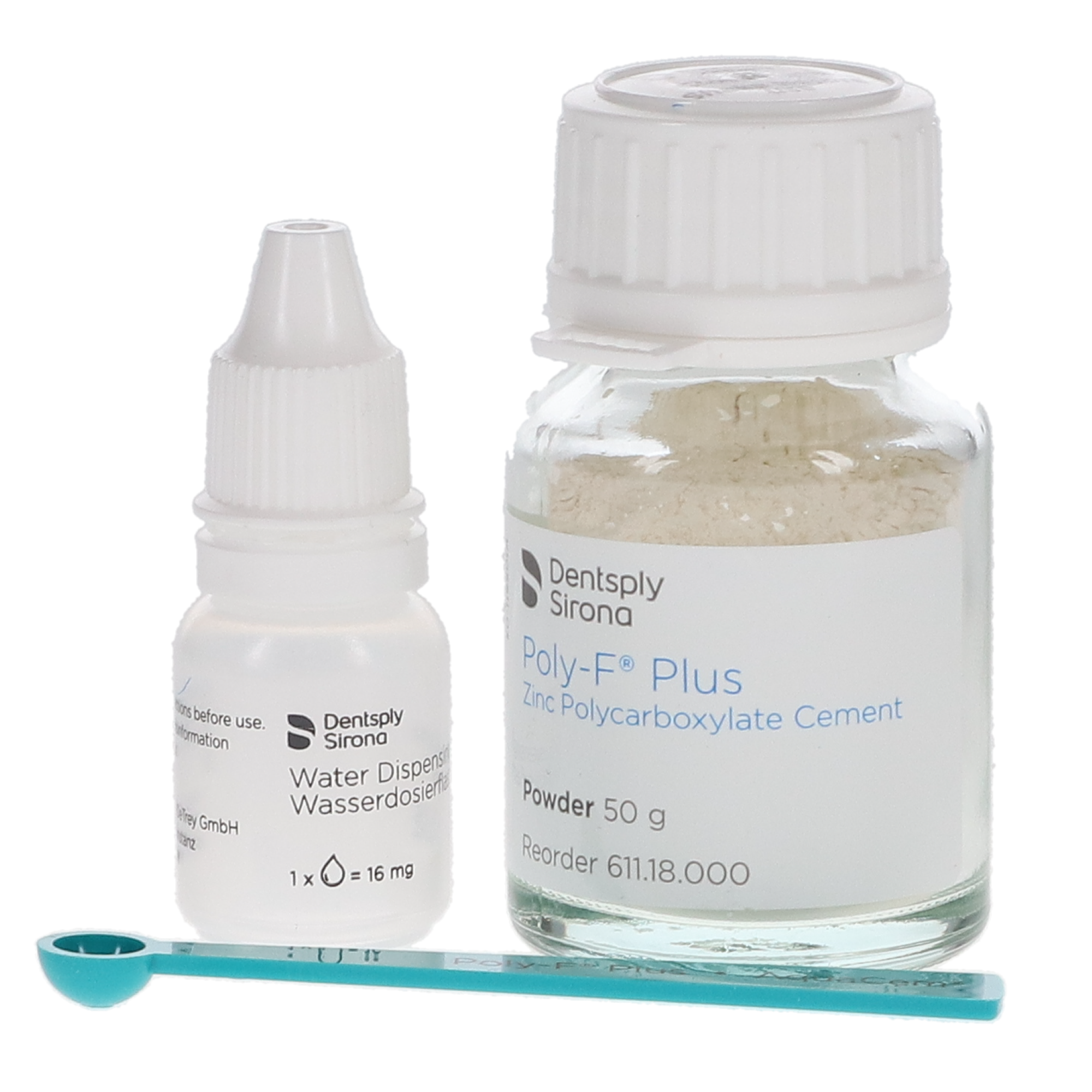 Poly F Plus Cavity Liner, 50 g Cement, Intro Kit, 1/Pk, 61118000