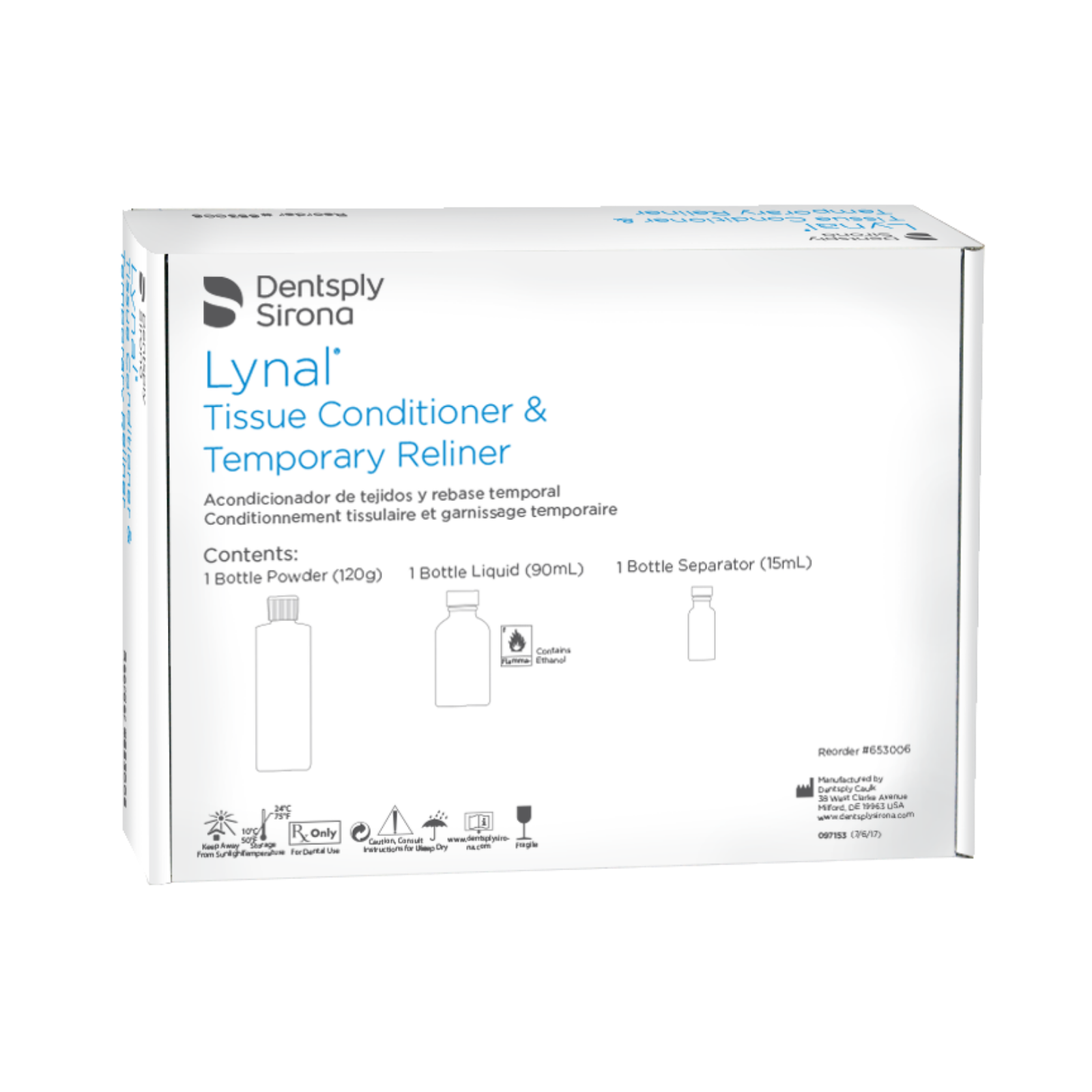 Lynal Tissue Conditioner & Temporary Reliner, P&L Standard Package, 653006