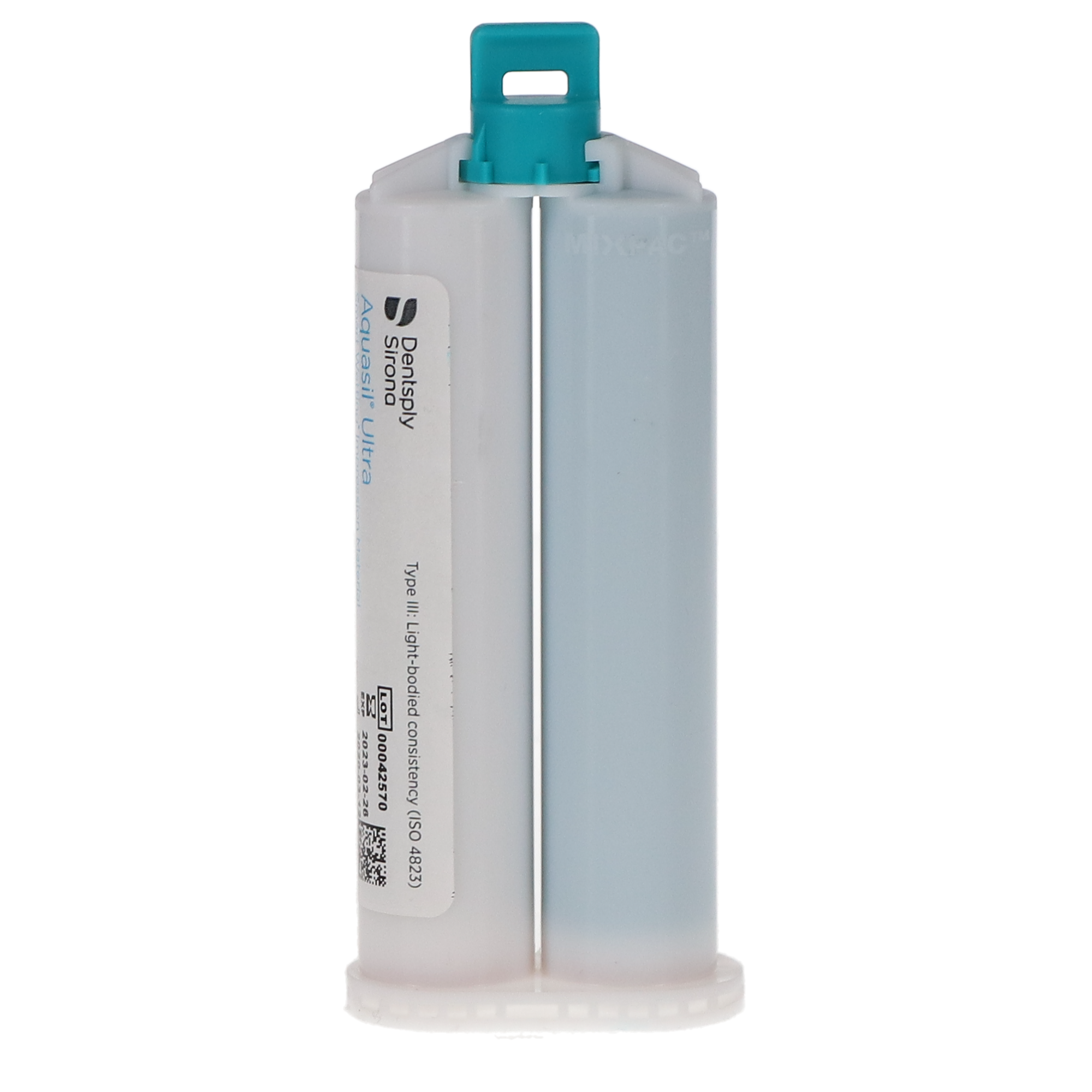 Aquasil Ultra Smart Wetting Impression Material, Cartridge Pack, Light Body, Fast Set, 50 ml, Mint, Teal, 4/Pk, 678772